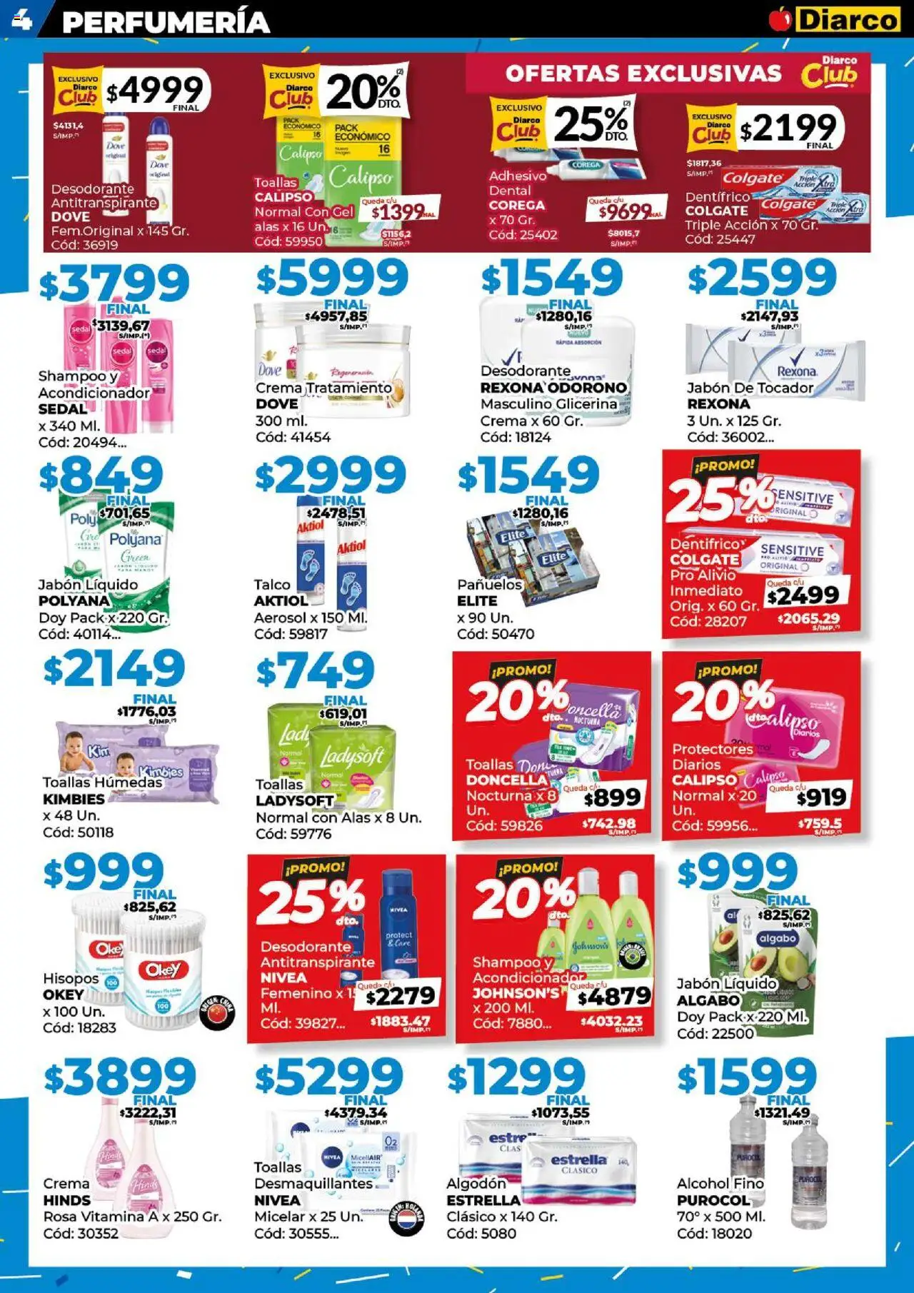 Diarco - Ofertas Pueblo Interior │ válido desde el 08.09.2025 | Página: 4 | Productos: Jabón líquido, Shampoo, Acondicionador, Desodorante