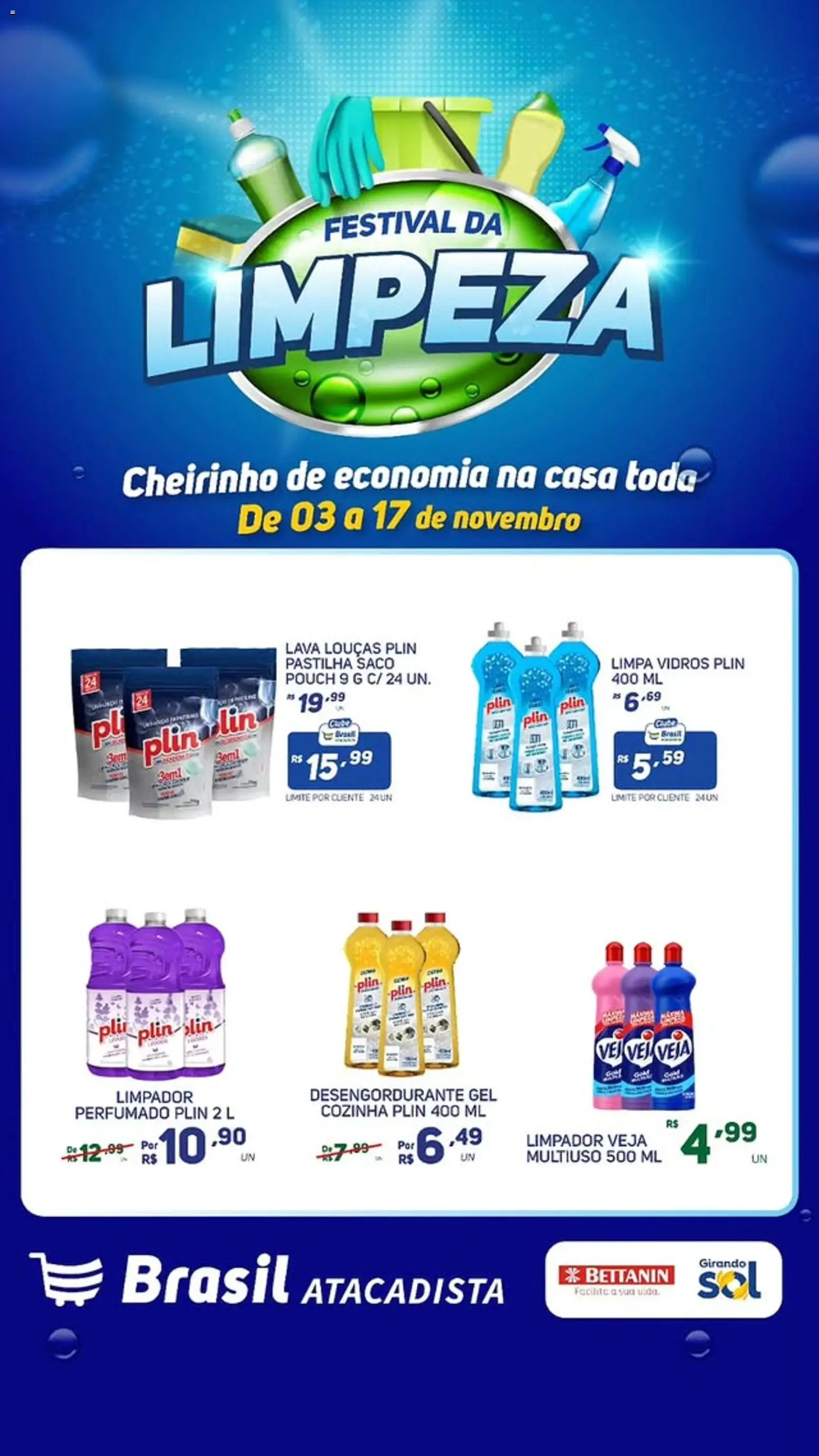 Brasil Atacadista Folheto - válido de 03.11.2025 | Página: 2 | Produtos: Desengordurante, Limpa vidros