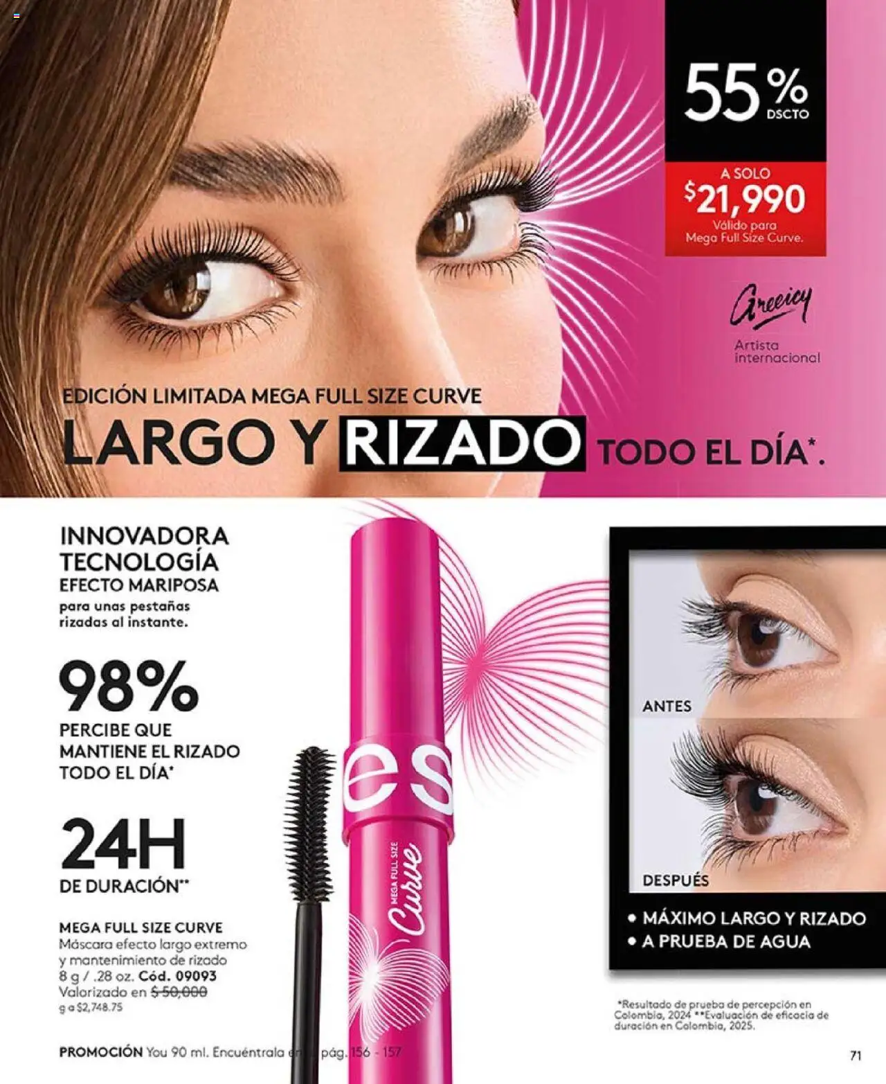 Ésika revista - valida desde el 14.10.2025 | Página: 71 | Productos: Agua, Máscara