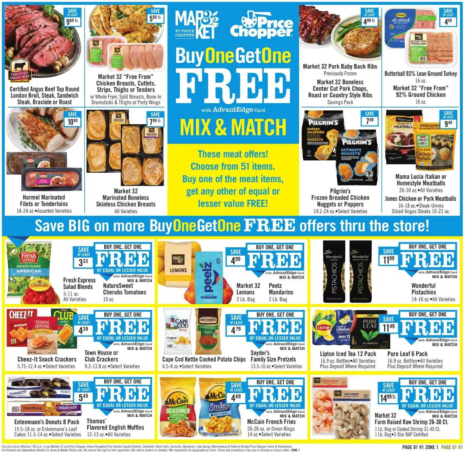 Price Chopper Weekly Ad - valid from 01.02.2026 | Page: 1 | Products: Beef, Lemon, Onion, Bag