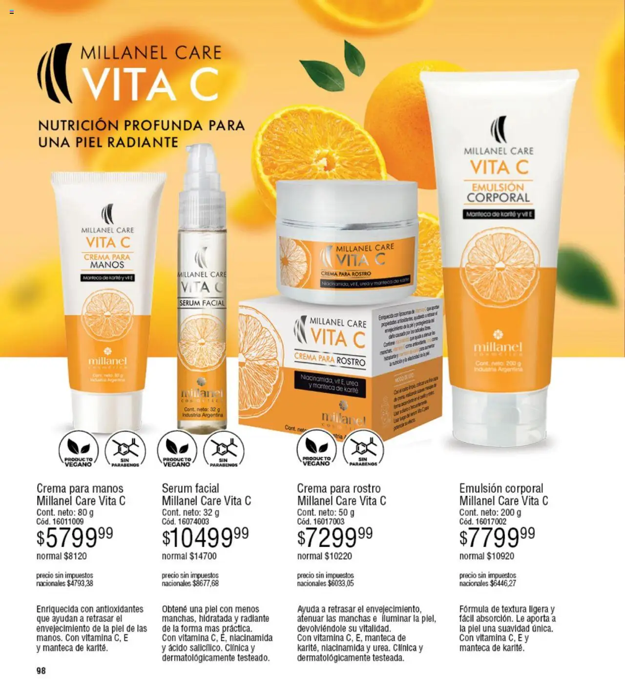 Millanel - Catálogo │ válido desde el 20.10.2025 | Página: 98 | Productos: Serum, Emulsión, Manteca, Crema