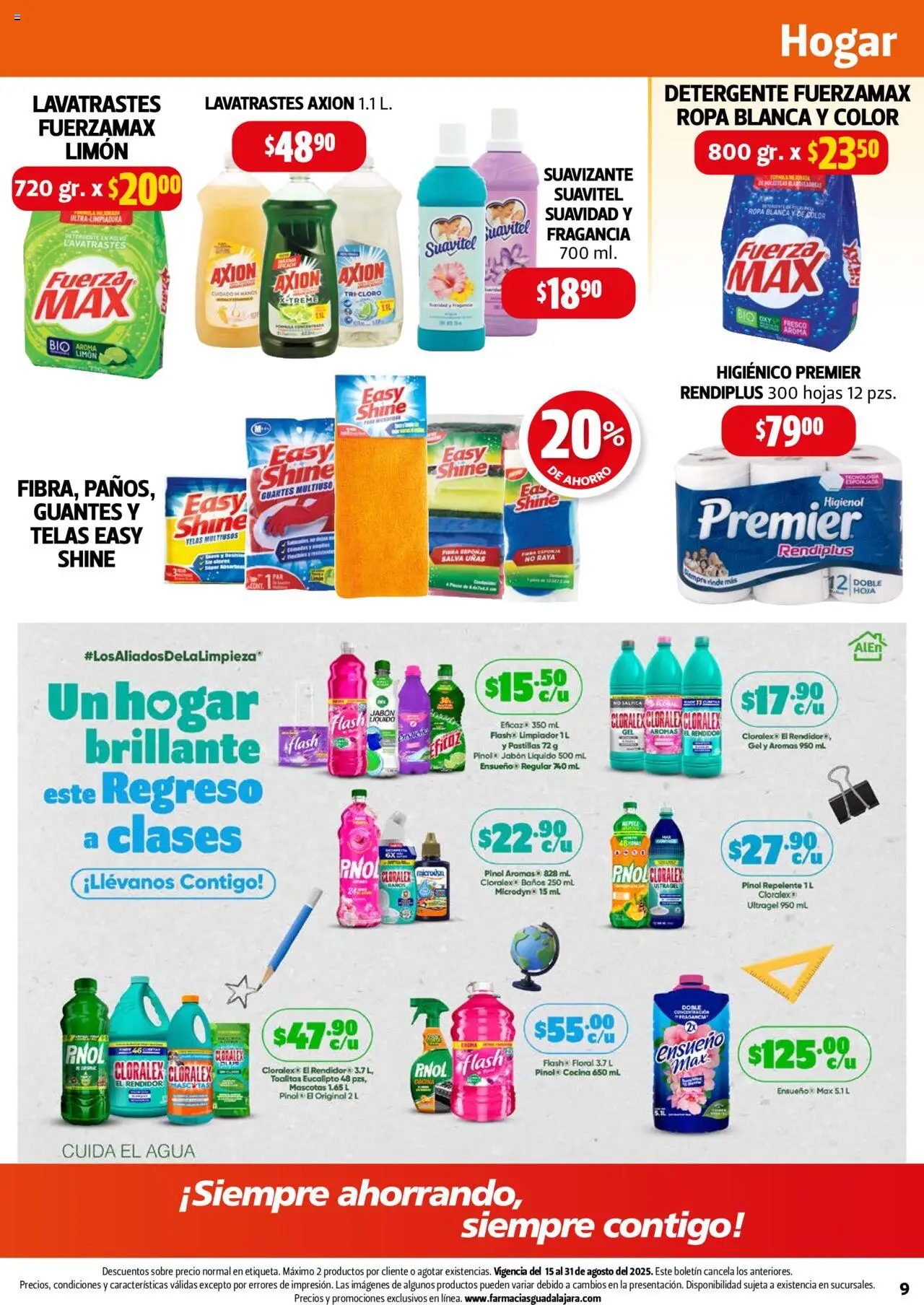 Nuevas ofertas de Farmacia Guadalajara válidas en toda la República Mexicana desde el 15.08.2025. ¡Encuentra las mejores ofertas en Farmacia Guadalajara - Catálogo! | Página: 9 | Productos: Suavizante, Repelente, Cocina, Jabón