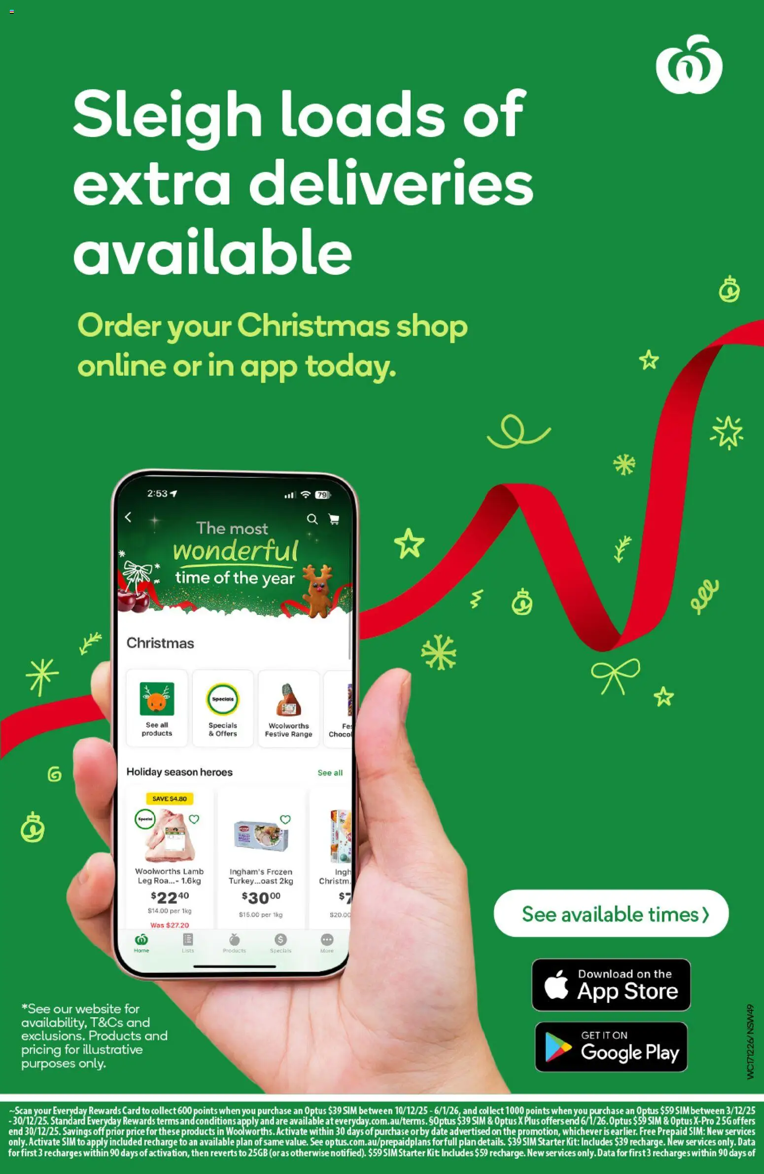 Woolworths catalogue - valid from 17.12.2025 | Page: 49 | Products: Lamb, Turkey, Date