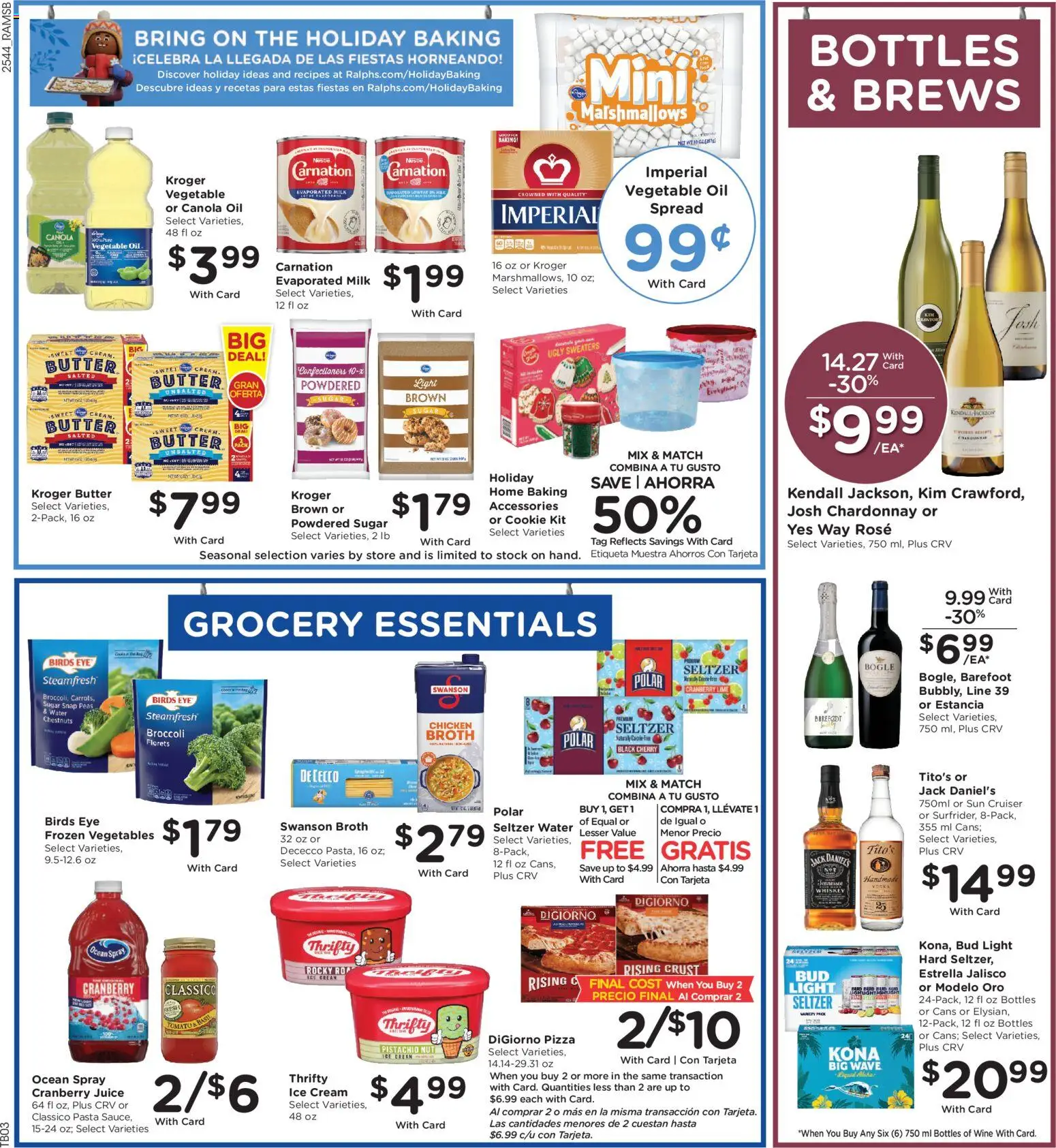 Ralphs Weekly Ad - valid from 03.12.2025 | Page: 6 | Products: Milk, Wine, Cream, Vegetables