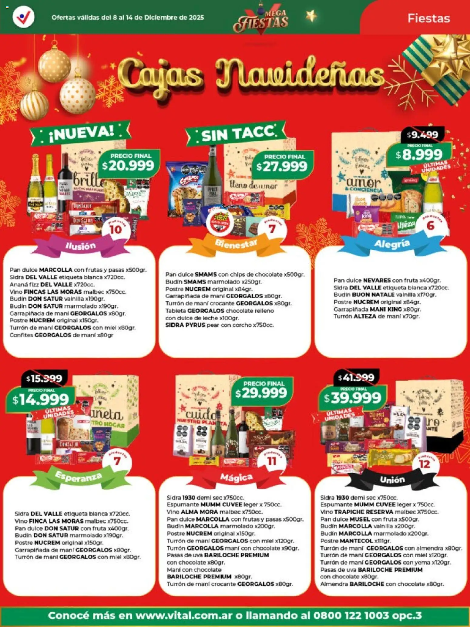 Vital - Ofertas - Mar del Plata │ válido desde el 08.12.2025 | Página: 16 | Productos: Mani, Uva, Almendra, Turrón