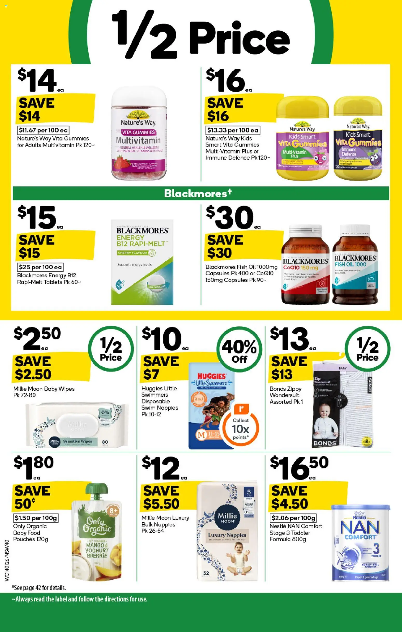 Woolworths catalogue - valid from 14.01.2026 | Page: 40 | Products: Yoghurt, Nappies, Multivitamin, Tablets