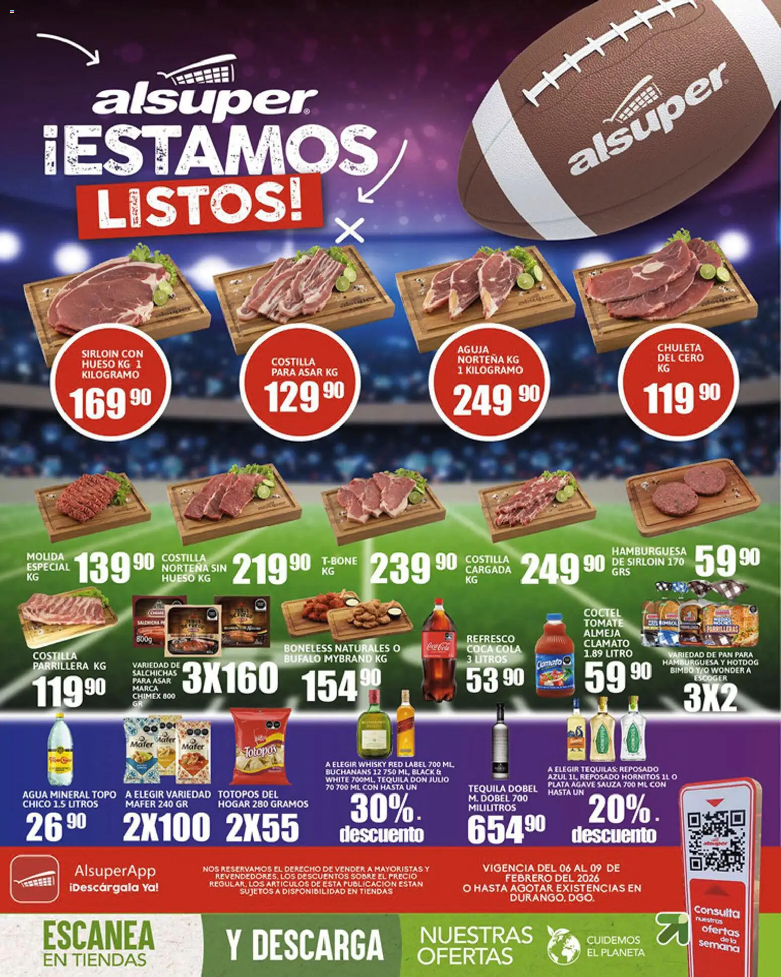 Nuevas ofertas de Alsuper válidas en toda la República Mexicana desde el 06.02.2026. ¡Encuentra las mejores ofertas en Alsuper folleto Durango! | Página: 1