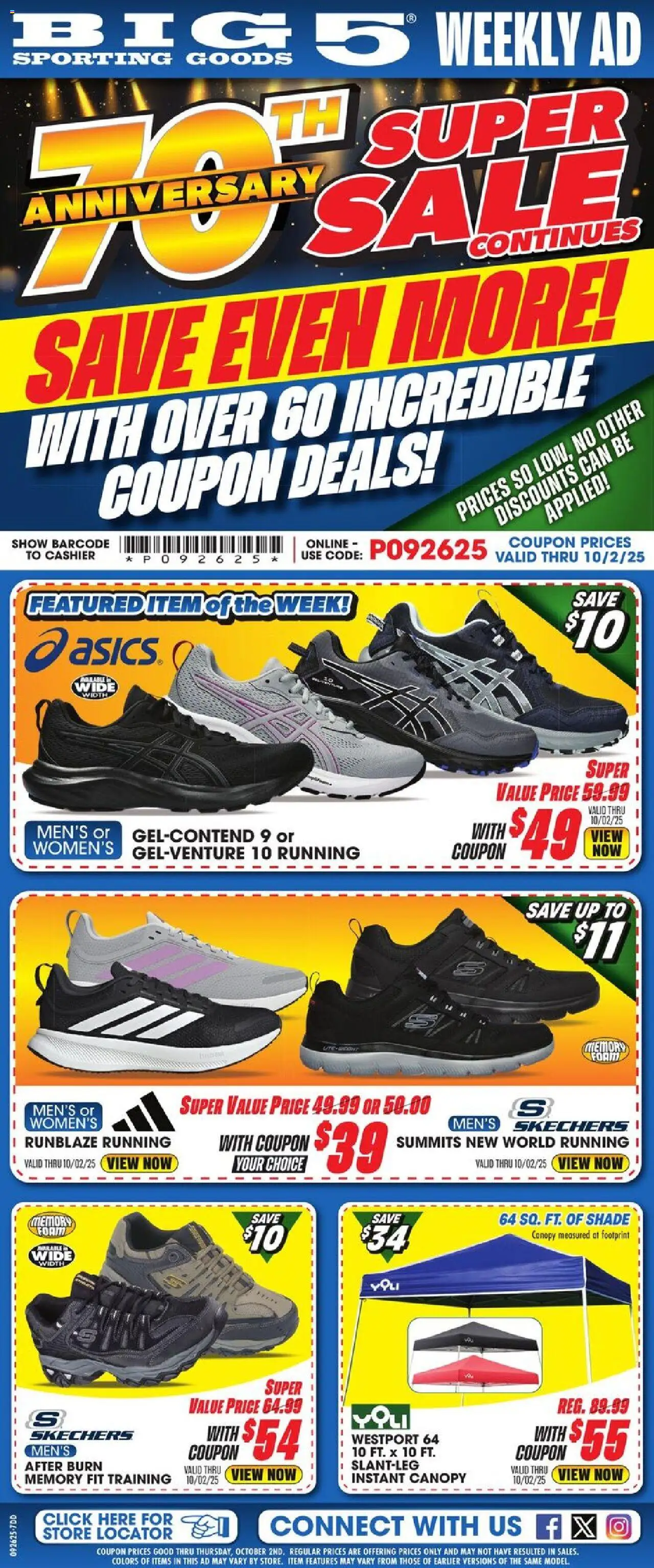 Big 5 Sporting Goods Weekly Ad - valid from 26.09.2025 | Page: 1