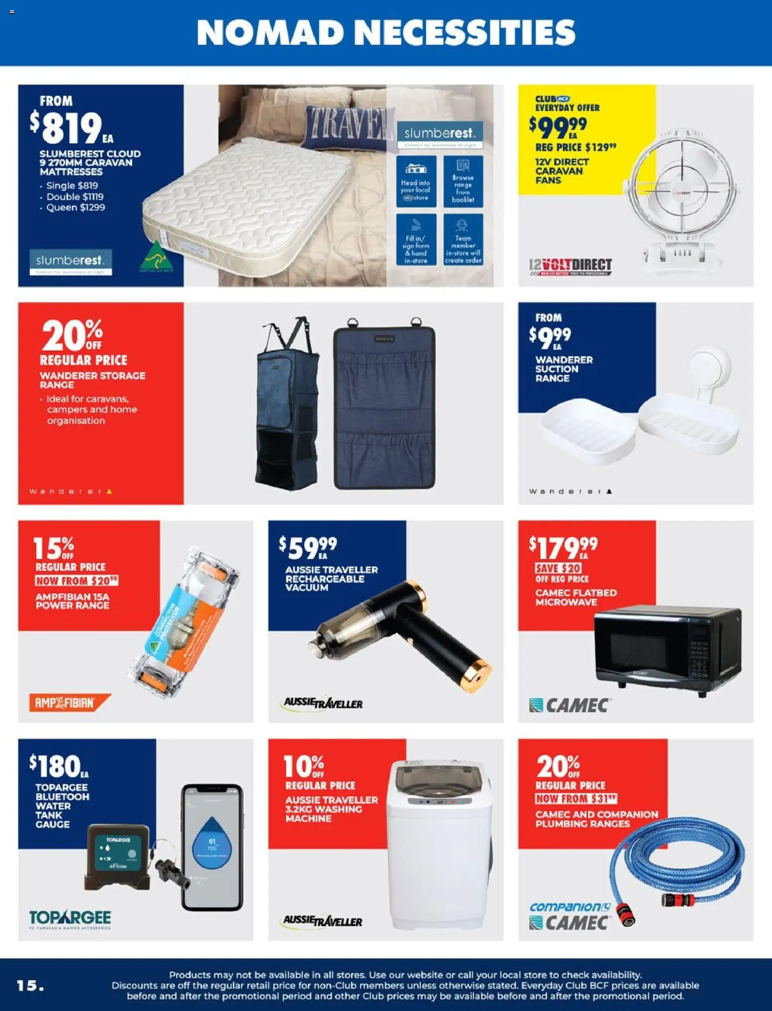 BCF catalogue - valid from 28.04.2026 | Page: 15 | Products: Water, Washing machine, Microwave