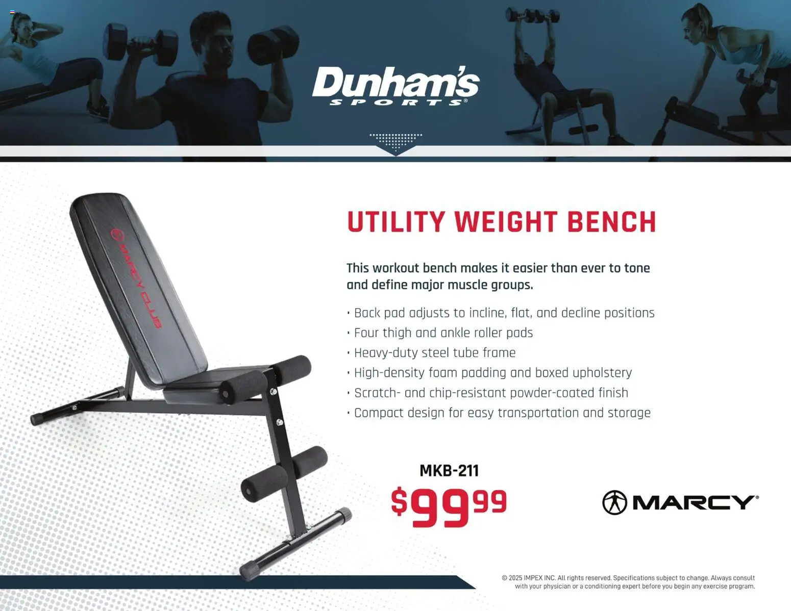 Dunham's Sports Marcy Weight Training Guide - valid from 20.11.2025 | Page: 5 | Products: Pads, Weight