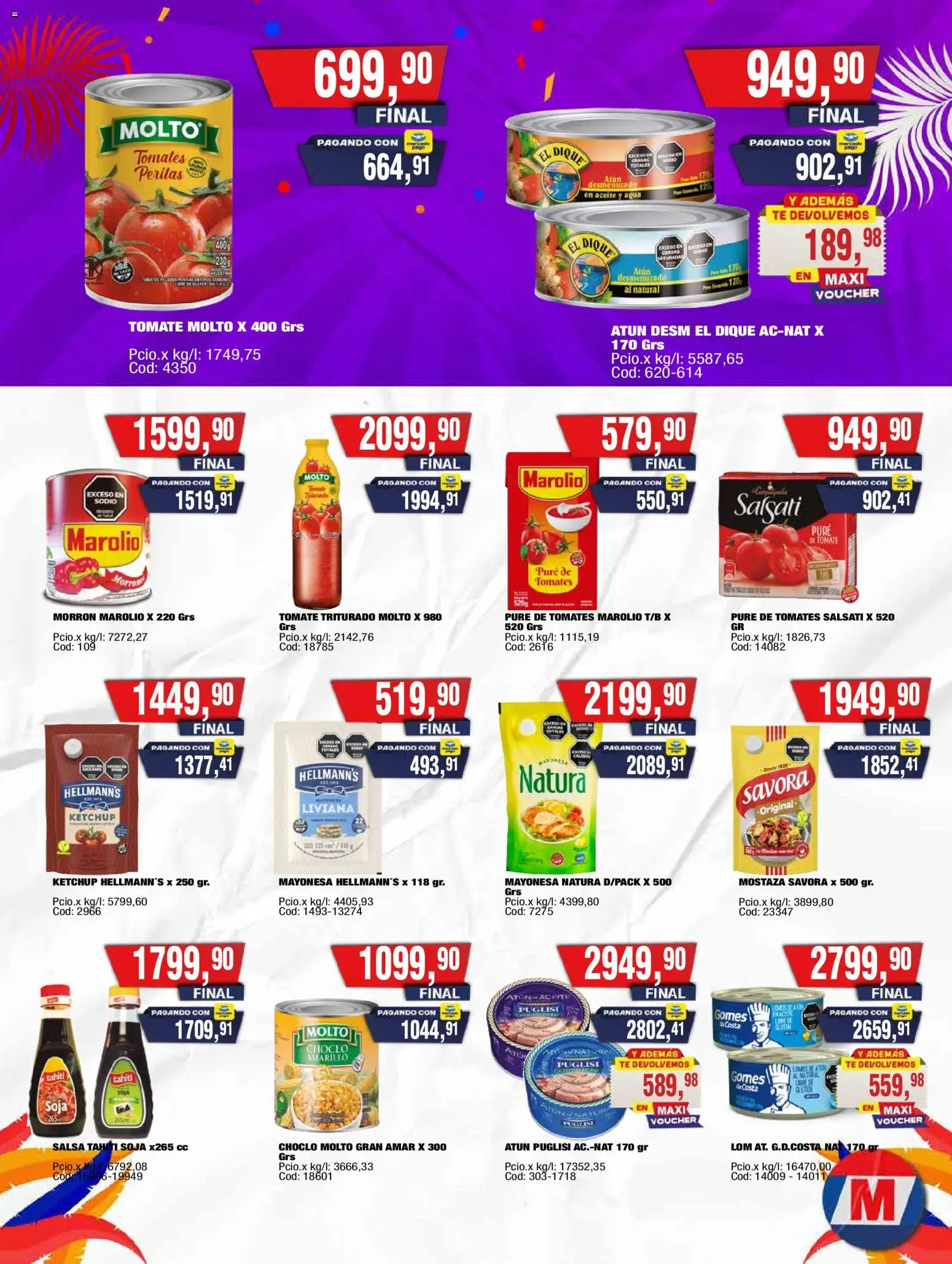 Maxiconsumo ofertas │ válido desde el 02.03.2026 | Página: 5 | Productos: Choclo, Mayonesa, Mostaza, Té