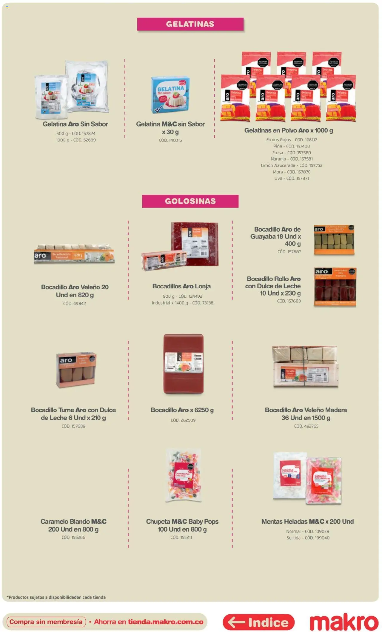 Makro revista - valida desde el 16.04.2025 | Página: 46 | Productos: Gelatina, Uva, Mora, Leche