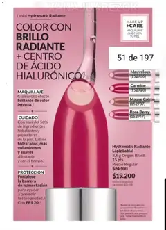 Vista previa Catálogo AVON Campaña 15/2025 válido desde el 23.10.2025 | Página: 45 | Productos: Maquillaje, Lápiz labial, Brillo, Radiante