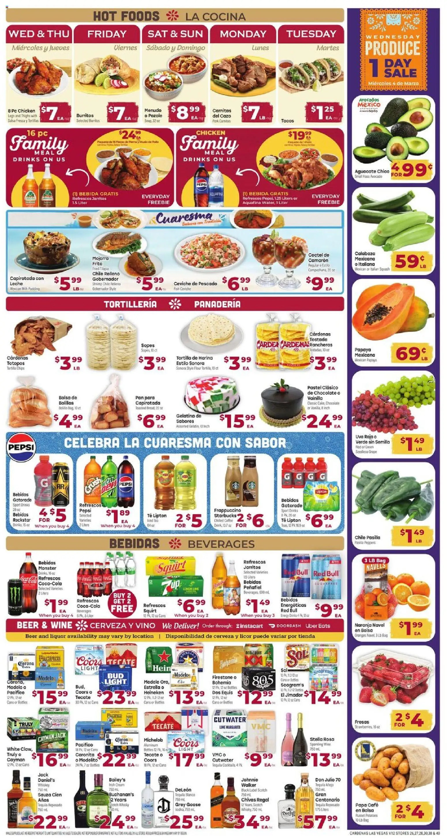 Cardenas Weekly Ad - NV - valid from 04.03.2026 | Page: 3 | Products: Coffee, Oranges, Fish, Avocado