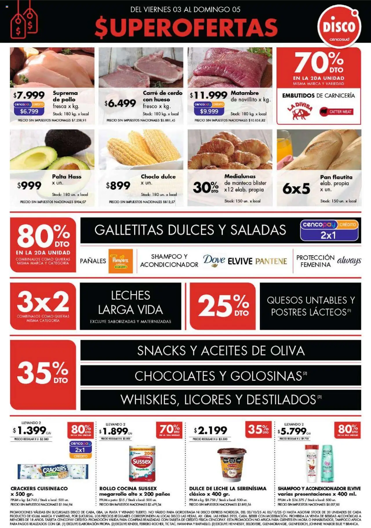 Disco ofertas │ válido desde el 03.10.2025 | Página: 1 | Productos: Cocina, Choclo, Shampoo, Manteca