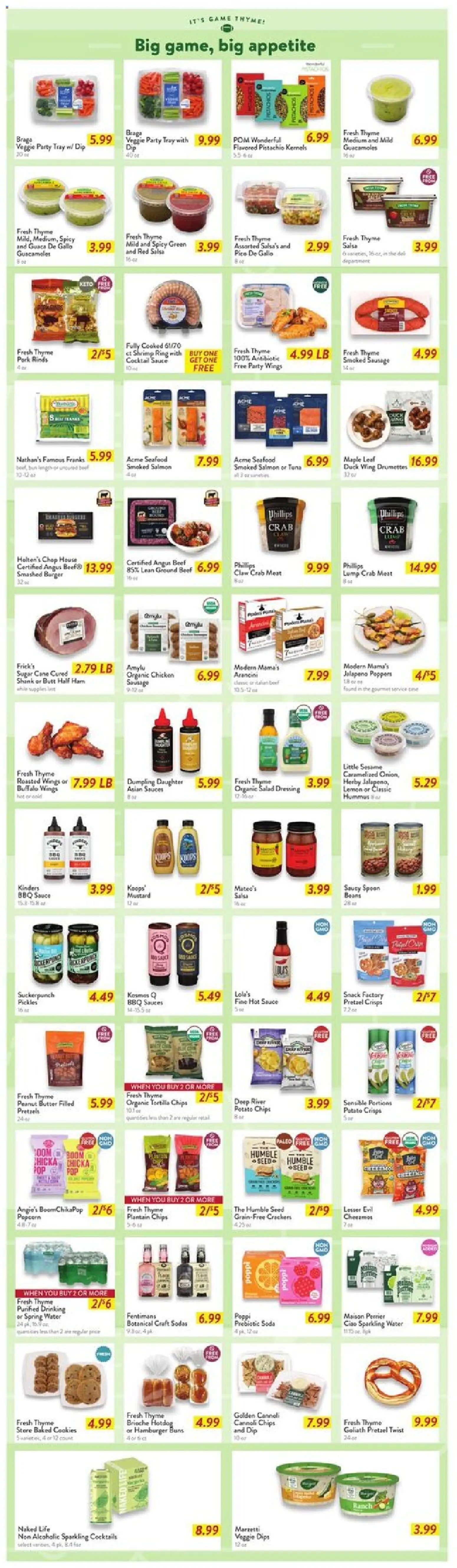 Fresh Thyme Weekly Ad - KY - valid from 04.02.2026 | Page: 7 | Products: Beef, Cookies, Salad, Game