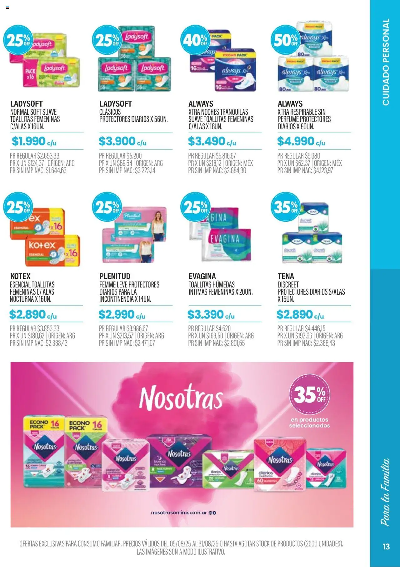 Pigmento catálogo │ válido desde el 05.08.2025 | Página: 13 | Productos: Perfume, Toallitas húmedas, Protectores diarios, Toallitas femeninas