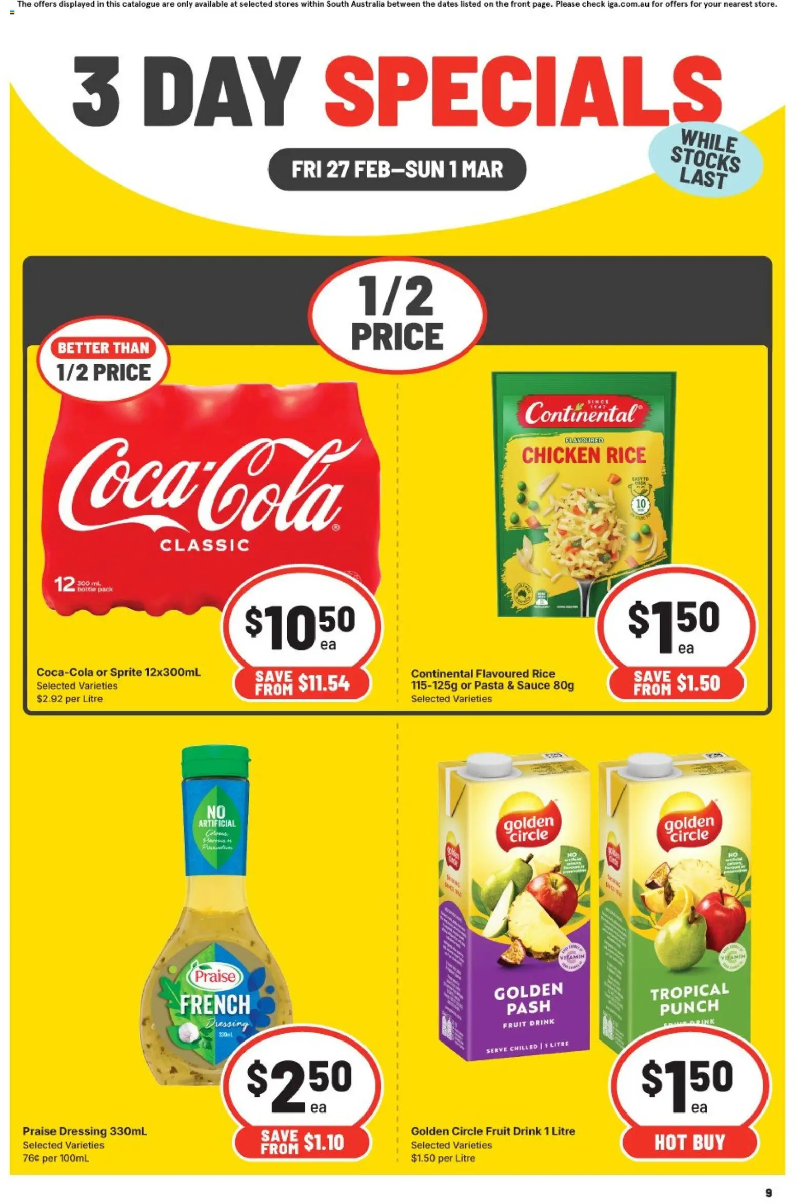 IGA catalogue - valid from 27.02.2026 | Page: 2 | Products: Chicken, Rice, Pasta, Sauce