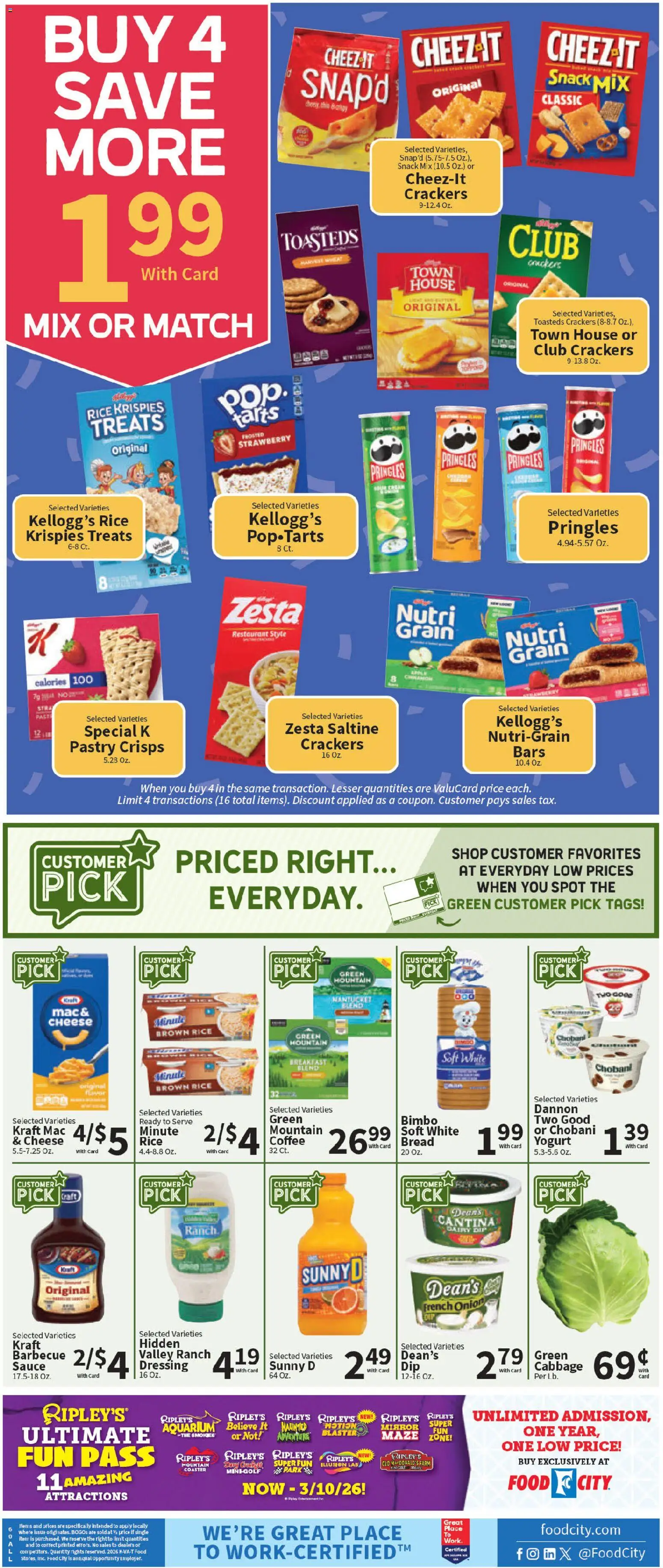 Food City Weekly Ad - valid from 06.03.2026 | Page: 8 | Products: Cheese, Yogurt, Bread, Sauce