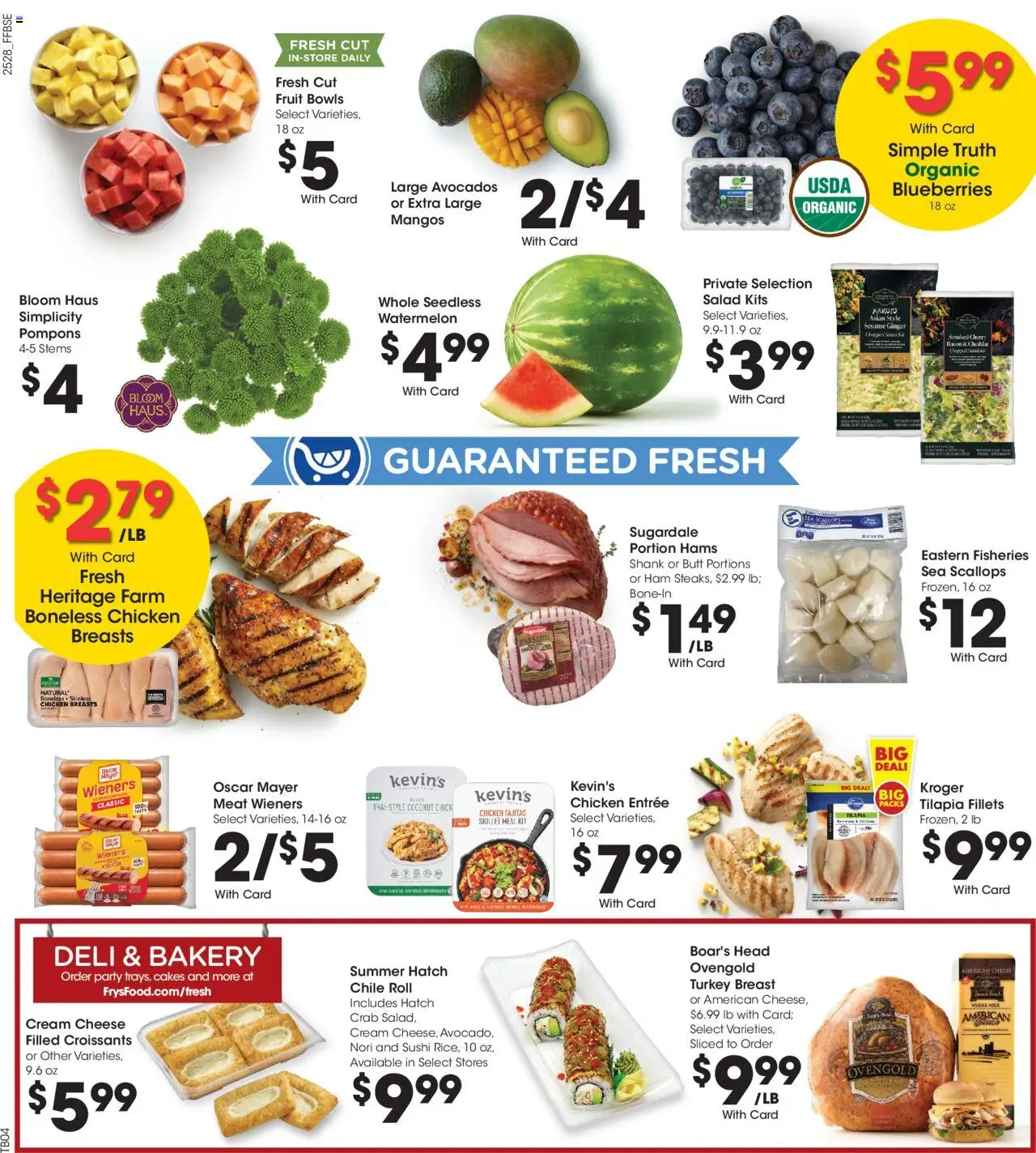 Fry's Food Weekly Ad - valid from 13.08.2025 | Page: 4 | Products: Bakery, Salad, Croissants, Blueberries