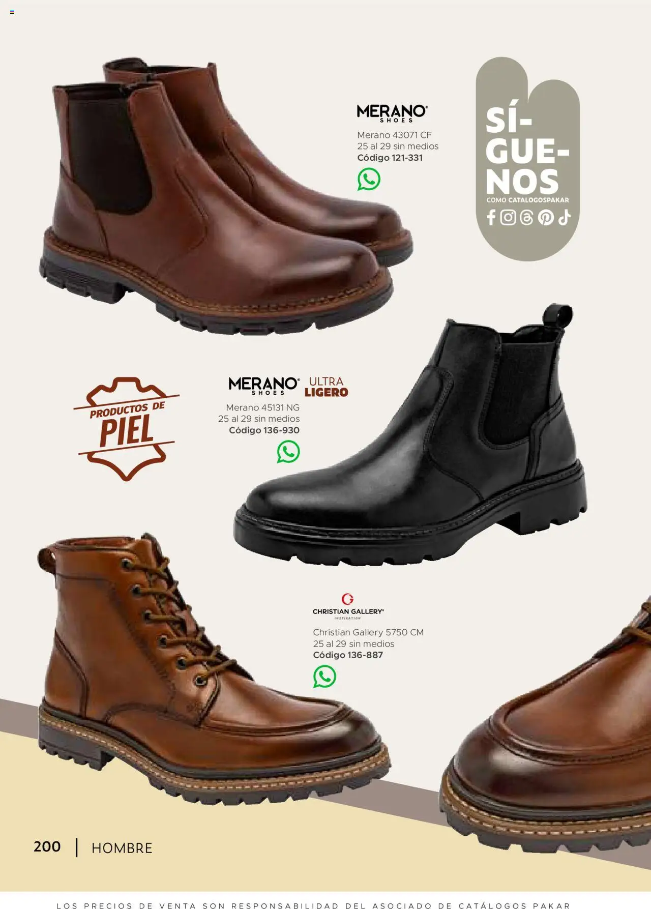 Nuevas ofertas de SC Pakar válidas en toda la República Mexicana desde el 24.07.2025. ¡Encuentra las mejores ofertas en SC Pakar - Catálogo Hombre otoño / invierno! | Página: 200