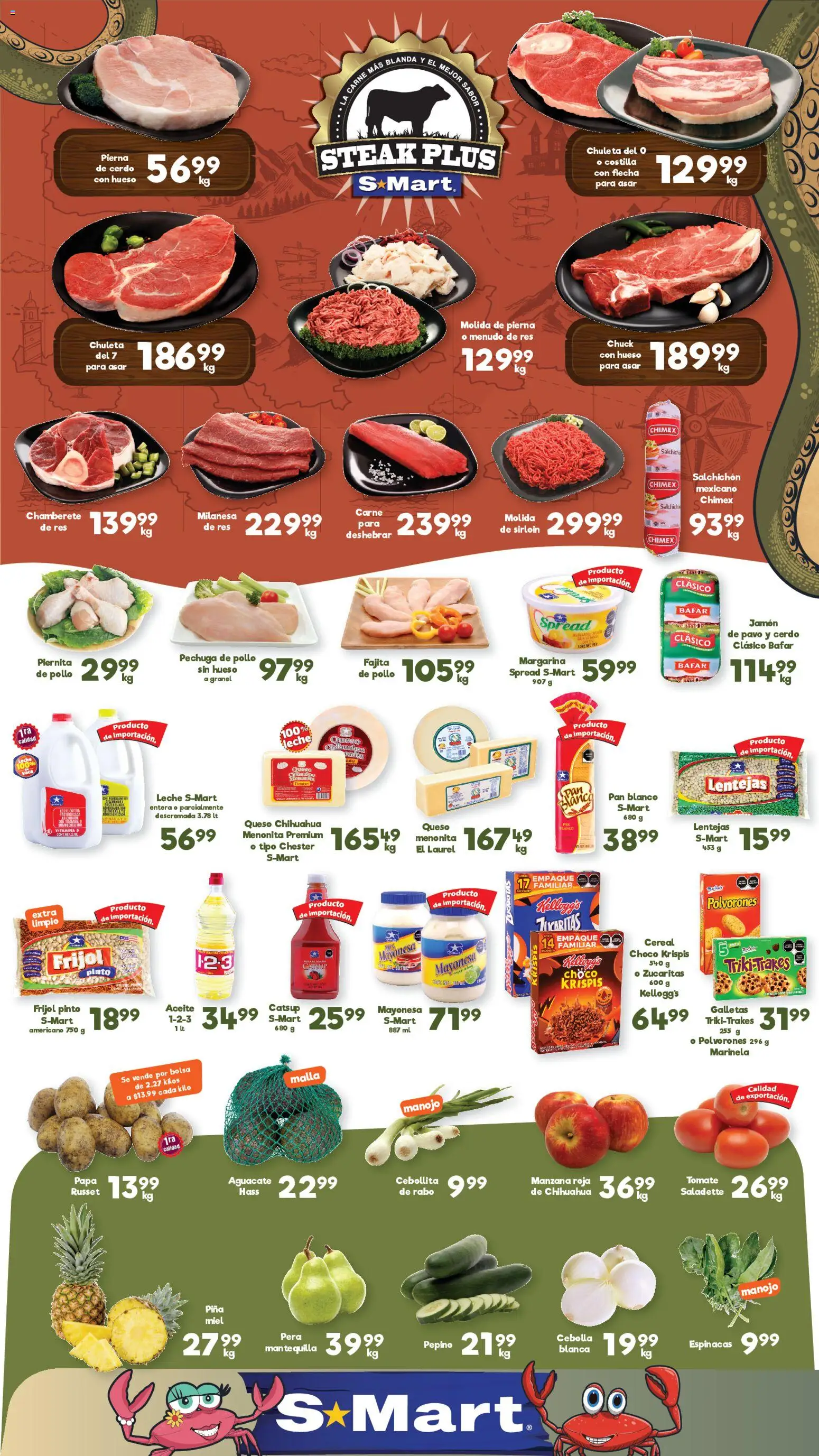 Nuevas ofertas de S-Mart válidas en toda la República Mexicana desde el 20.02.2026. ¡Encuentra las mejores ofertas en S-Mart folleto! | Página: 1 | Productos: Pollo, Cebolla, Manzana, Malla