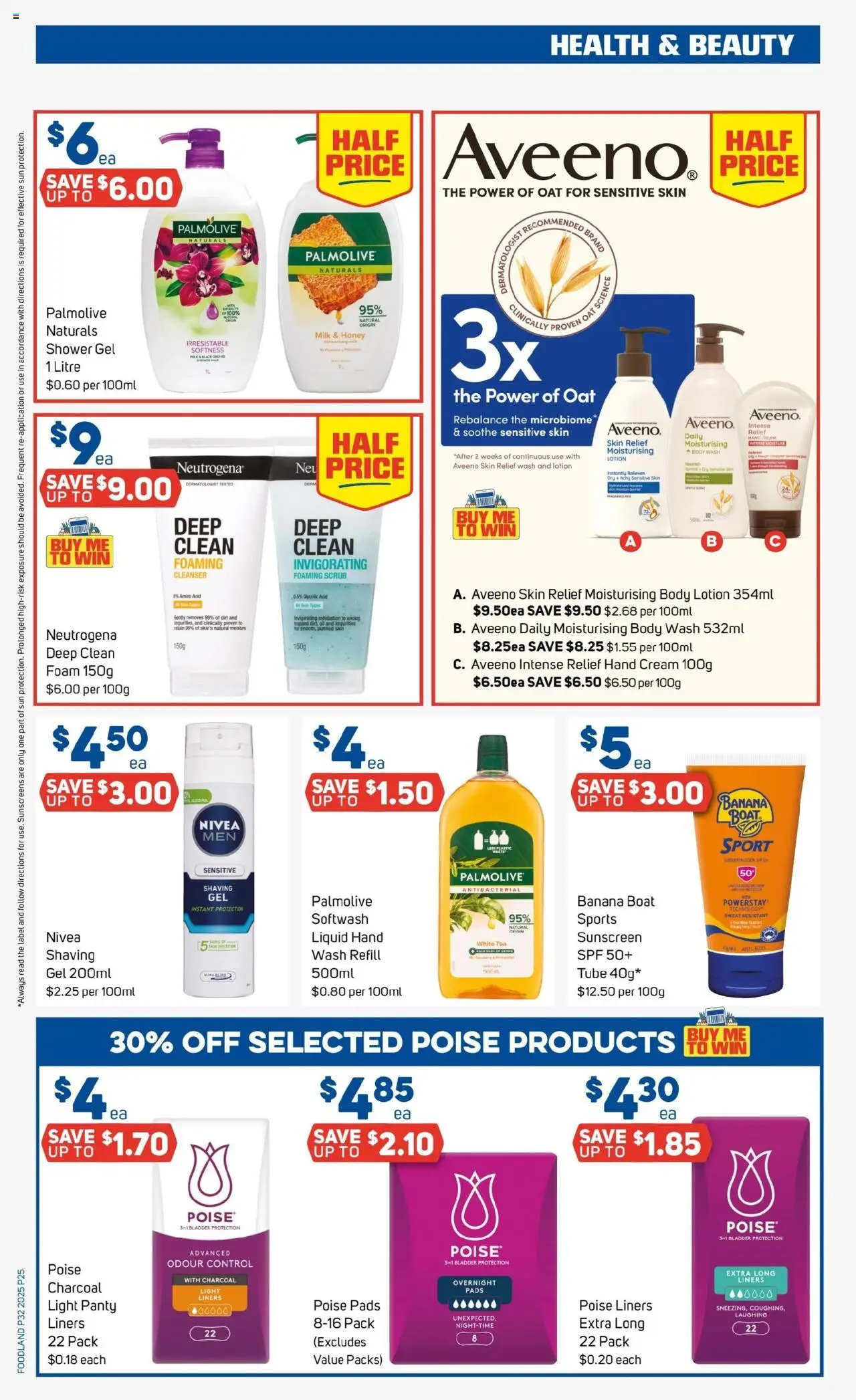 Foodland catalogue - valid from 06.08.2025 | Page: 25 | Products: Milk, Lotion, Cream, Hand cream