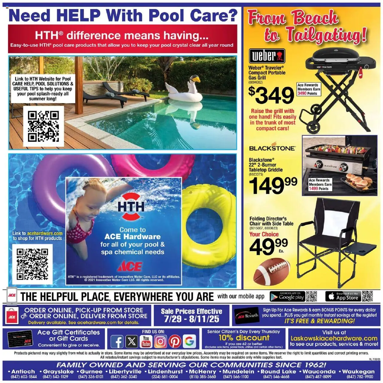 ACE Hardware Local Ad - valid from 29.07.2025 | Page: 4 | Products: Table, Chair, Griddle, Grill