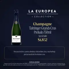 Vista previa de La Europea catálogo Taittinger Grands Crus Prelude,, nuevo folleto de la tienda, válido en México a partir del 15.12.2025