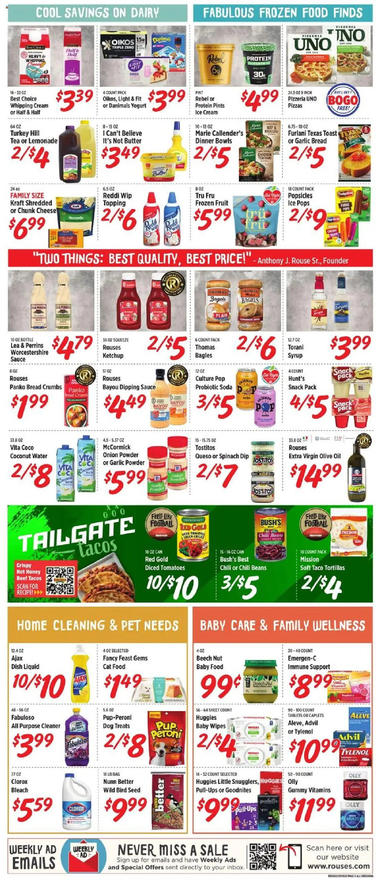 Rouses Weekly Ad - valid from 10.09.2025 | Page: 6 | Products: Dog Treats, Butter, Baby food, Bag