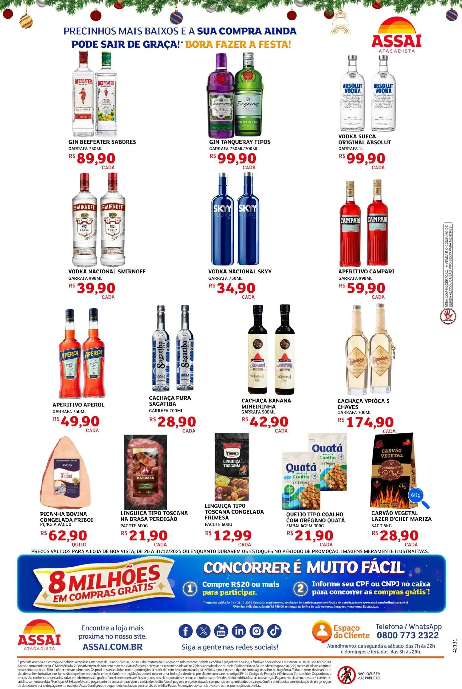 Assaí Atacadista Folheto - válido de 26.12.2025 | Página: 2 | Produtos: Picanha, Caixa, Pneus, Orégano