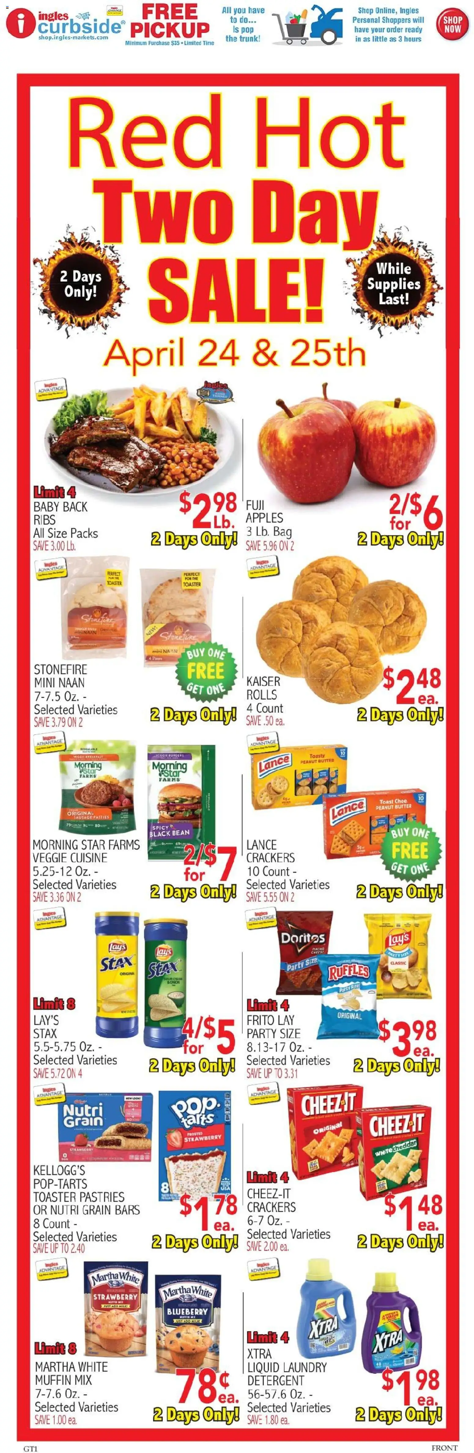 Ingles Weekly Ad - valid from 22.04.2026 | Page: 5 | Products: Milk, Butter, Sour cream, Bag