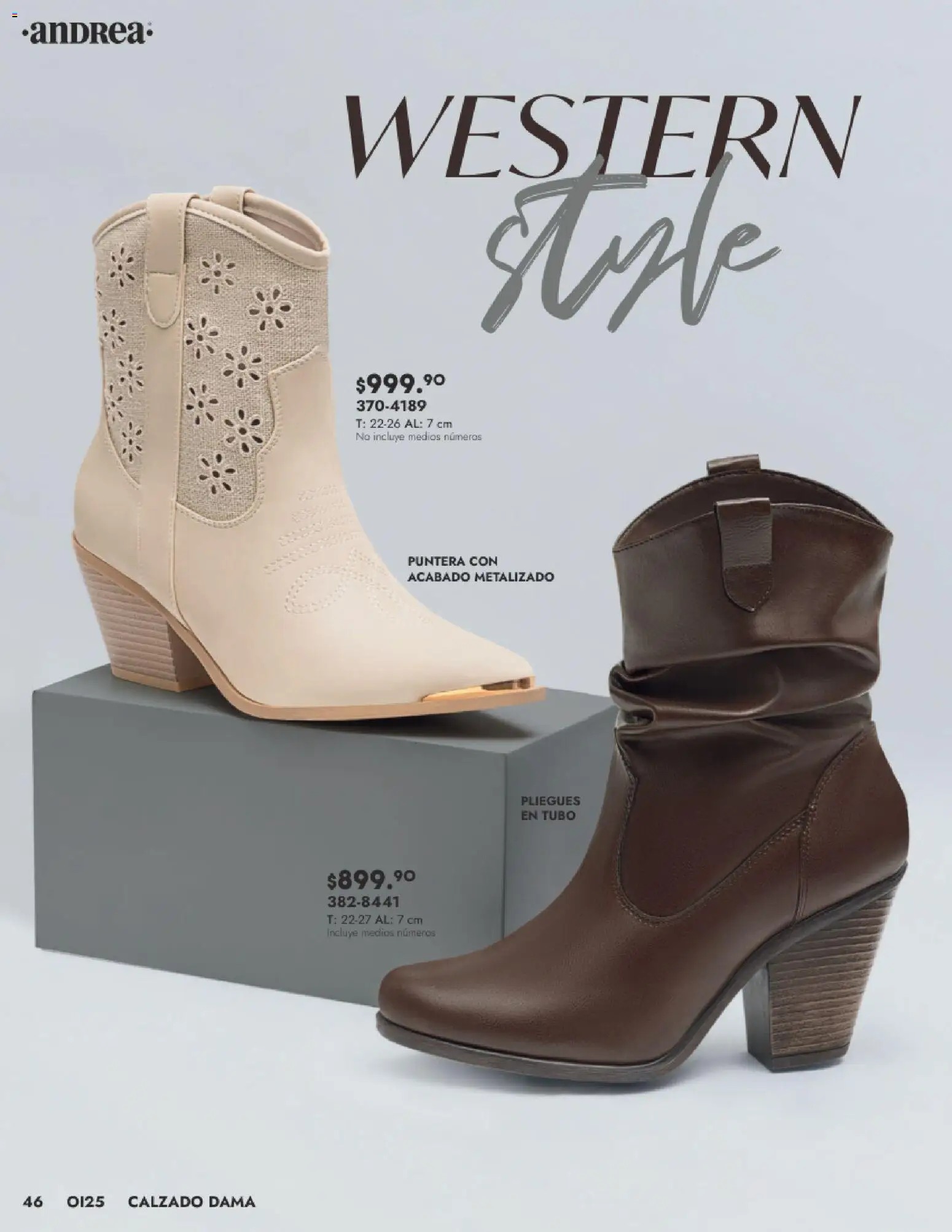 Nuevas ofertas de Andrea válidas en toda la República Mexicana desde el 24.08.2025. ¡Encuentra las mejores ofertas en Andrea - Catálogo Calzado Dama! | Página: 46