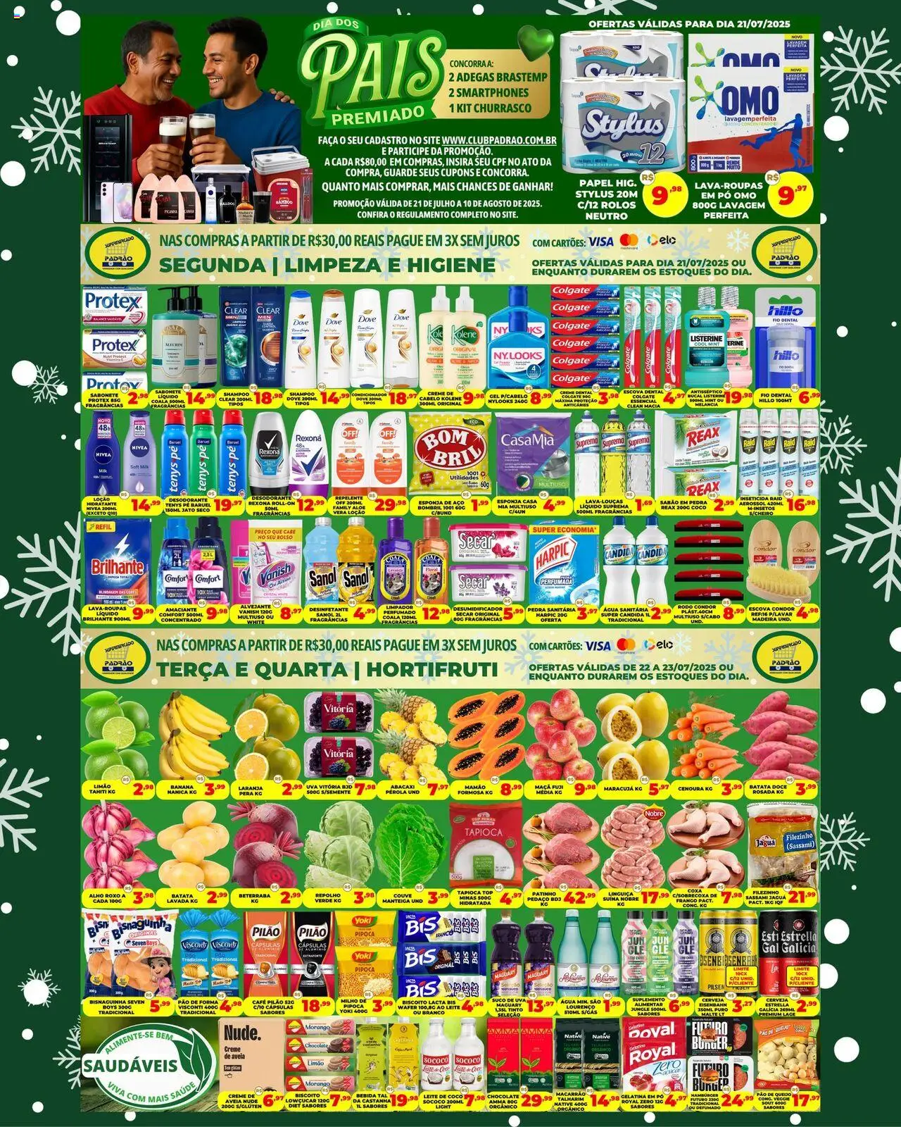 Supermercado Padrão Folheto - válido de 21.07.2025 | Página: 1 | Produtos: Maracujá, Melancia, Pó, Rexona