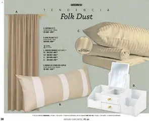 Vista previa de Andrea catálogo Home, nuevo folleto de la tienda, válido en México a partir del 25.01.2026 | Página: 38 | Productos: Durazno, Juego, Funda de almohada, Cortinas