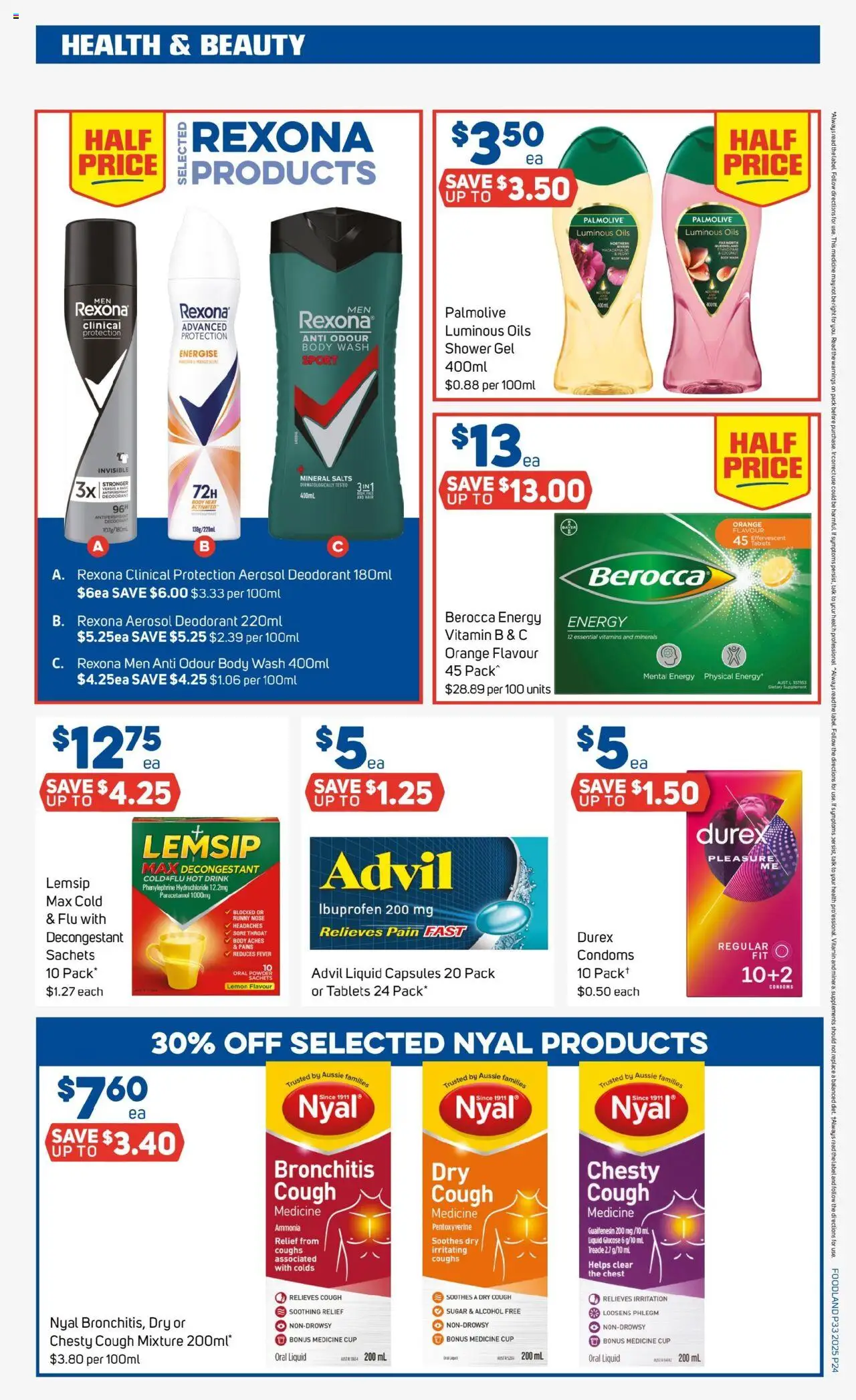 Foodland catalogue - valid from 13.08.2025 | Page: 24 | Products: Shower, Antiperspirant, Runny nose, Vitamin