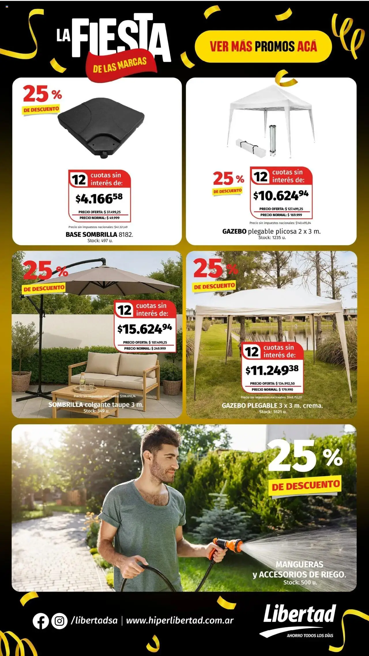 Hipermercado Libertad catálogo │ válido desde el 25.09.2025 | Página: 16 | Productos: Gazebo, Sombrilla