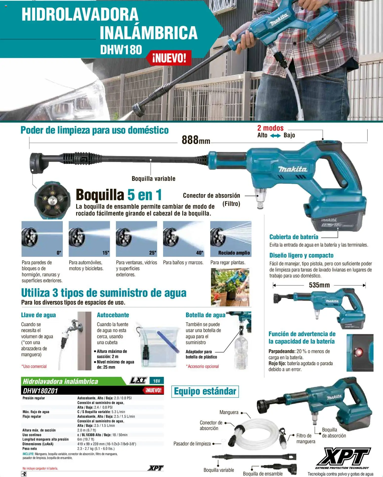 Nuevas ofertas de Makita válidas en toda la República Mexicana desde el 01.12.2025. ¡Encuentra las mejores ofertas en Makita catálogo Aspiradoras! | Página: 13 | Productos: Fuente, Hidrolavadora, Adaptador, Polvo
