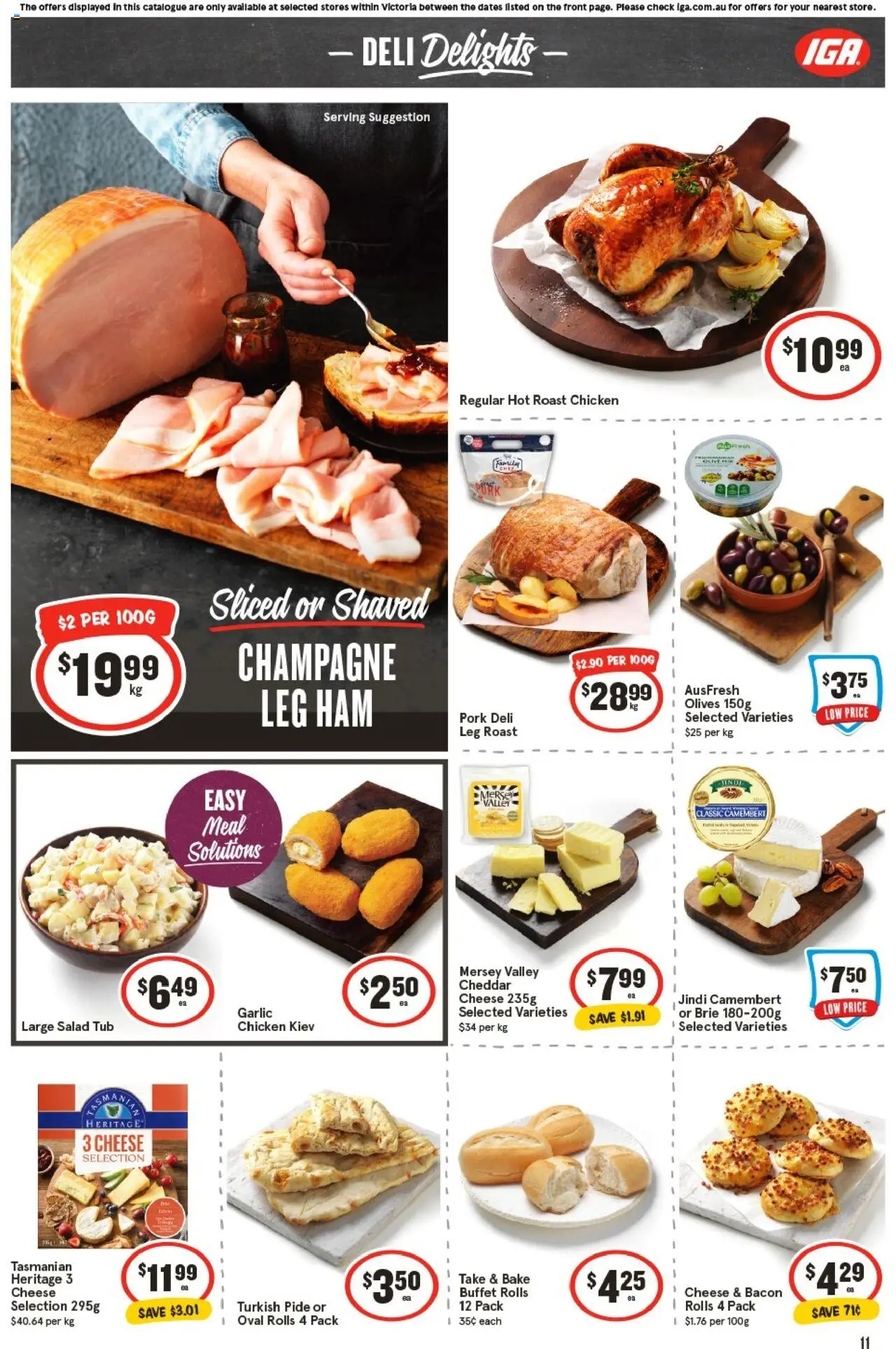 IGA catalogue - valid from 24.09.2025 | Page: 14 | Products: Ham, Olives, Salad, Garlic