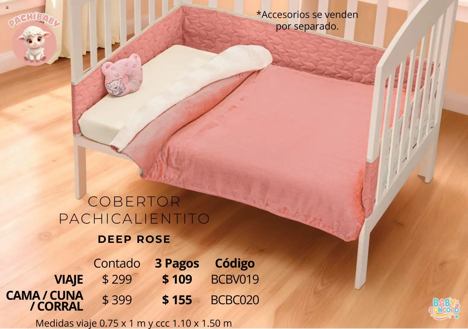 Nuevas ofertas de Colchas Concord válidas en toda la República Mexicana desde el 01.05.2026. ¡Encuentra las mejores ofertas en Colchas Concord catálogo Baby! | Página: 45 | Productos: Cobertor, Cama, Cuna