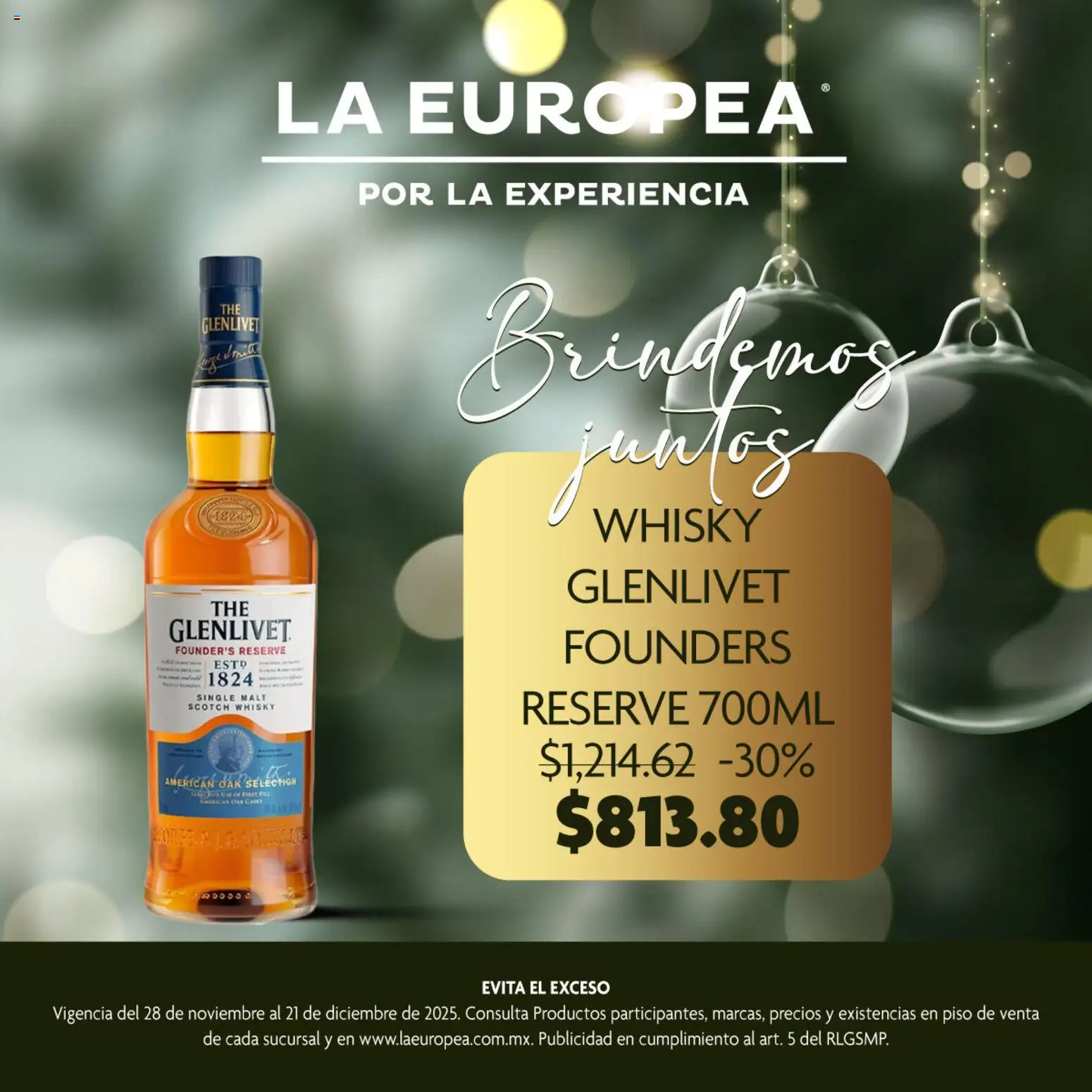 Nuevas ofertas de La Europea válidas en toda la República Mexicana desde el 28.11.2025. ¡Encuentra las mejores ofertas en La Europea catálogo Whisky ! | Página: 4 | Productos: Whisky