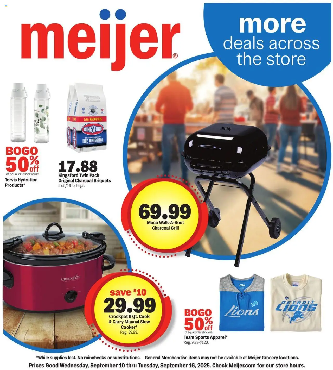 Meijer More Deals Across the Store - valid from 10.09.2025 | Page: 1 | Products: Grill