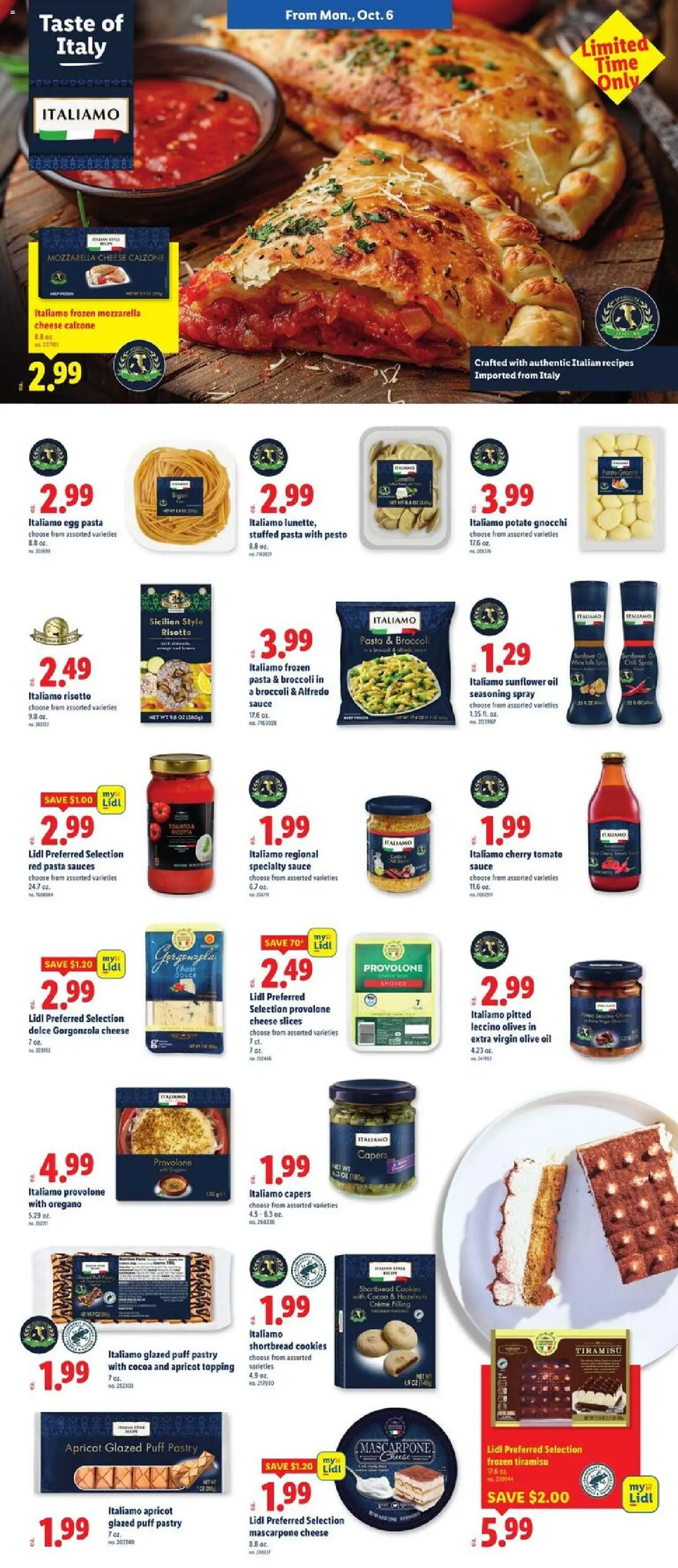 Lidl Weekly Ad - MD - valid from 01.10.2025 | Page: 6 | Products: Broccoli, Cheese, Pasta, Sauce