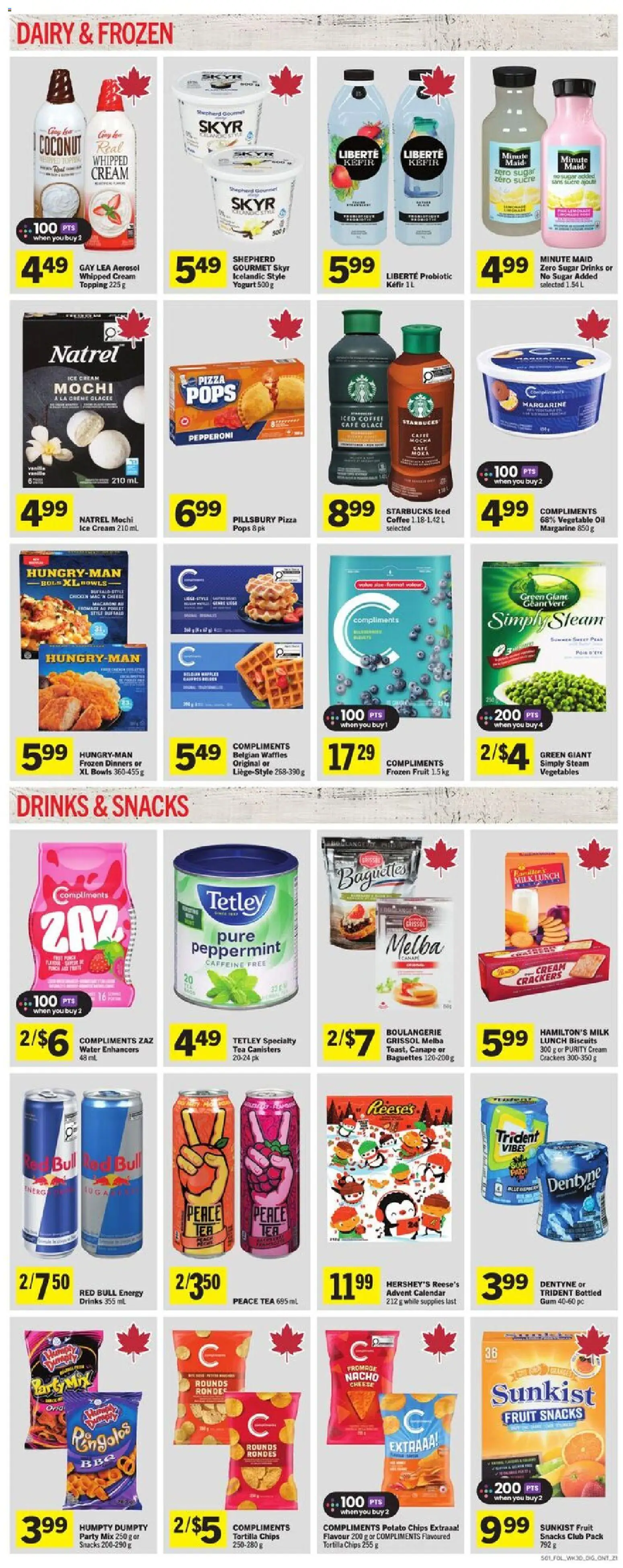 Foodland flyer valid from 20.11.2025 | Page: 3 | Products: Chips, Cream, Ice cream, Cheese