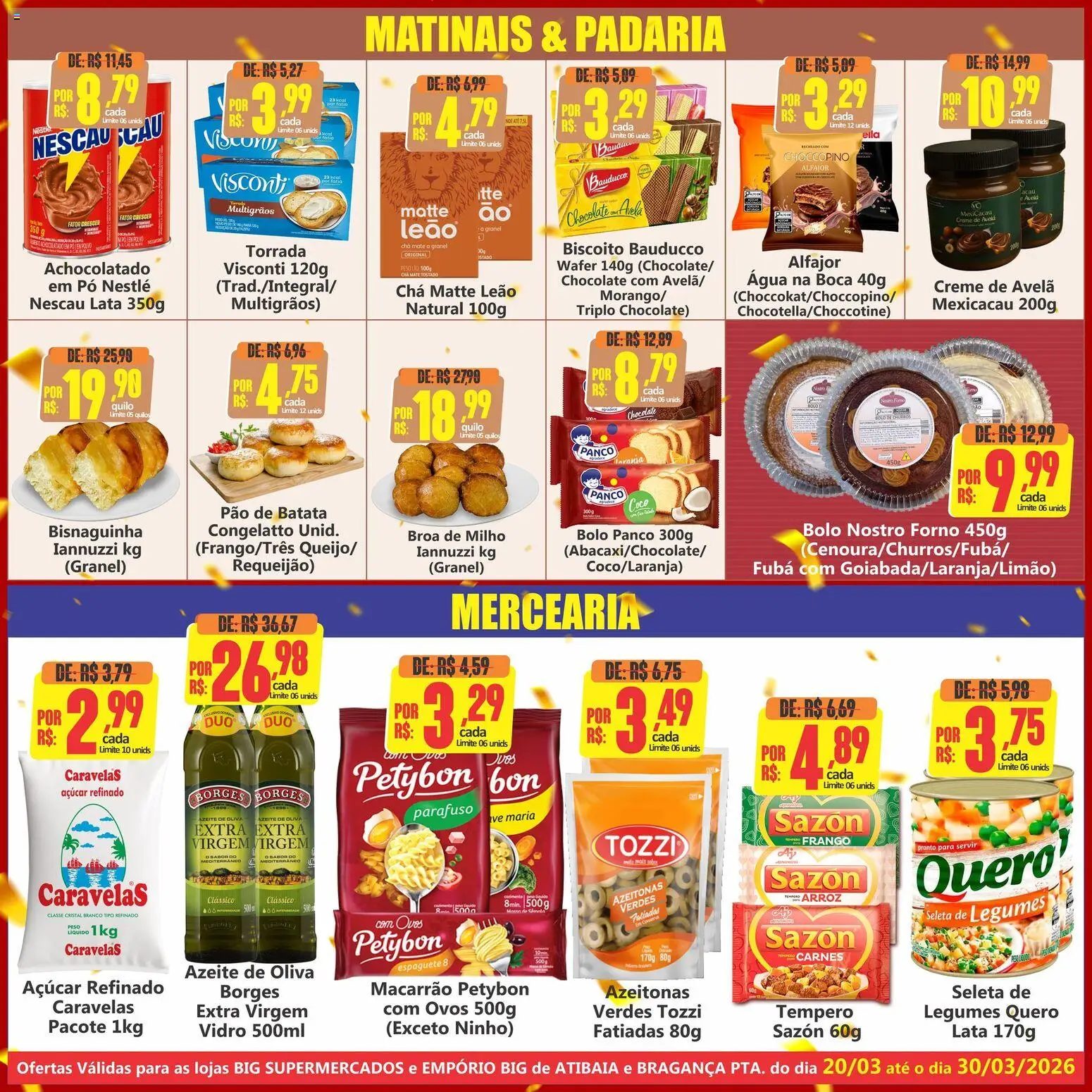 Big Supermercados Folheto - válido de 20.03.2026 | Página: 4 | Produtos: Forno, Chá mate, Pão, Arroz