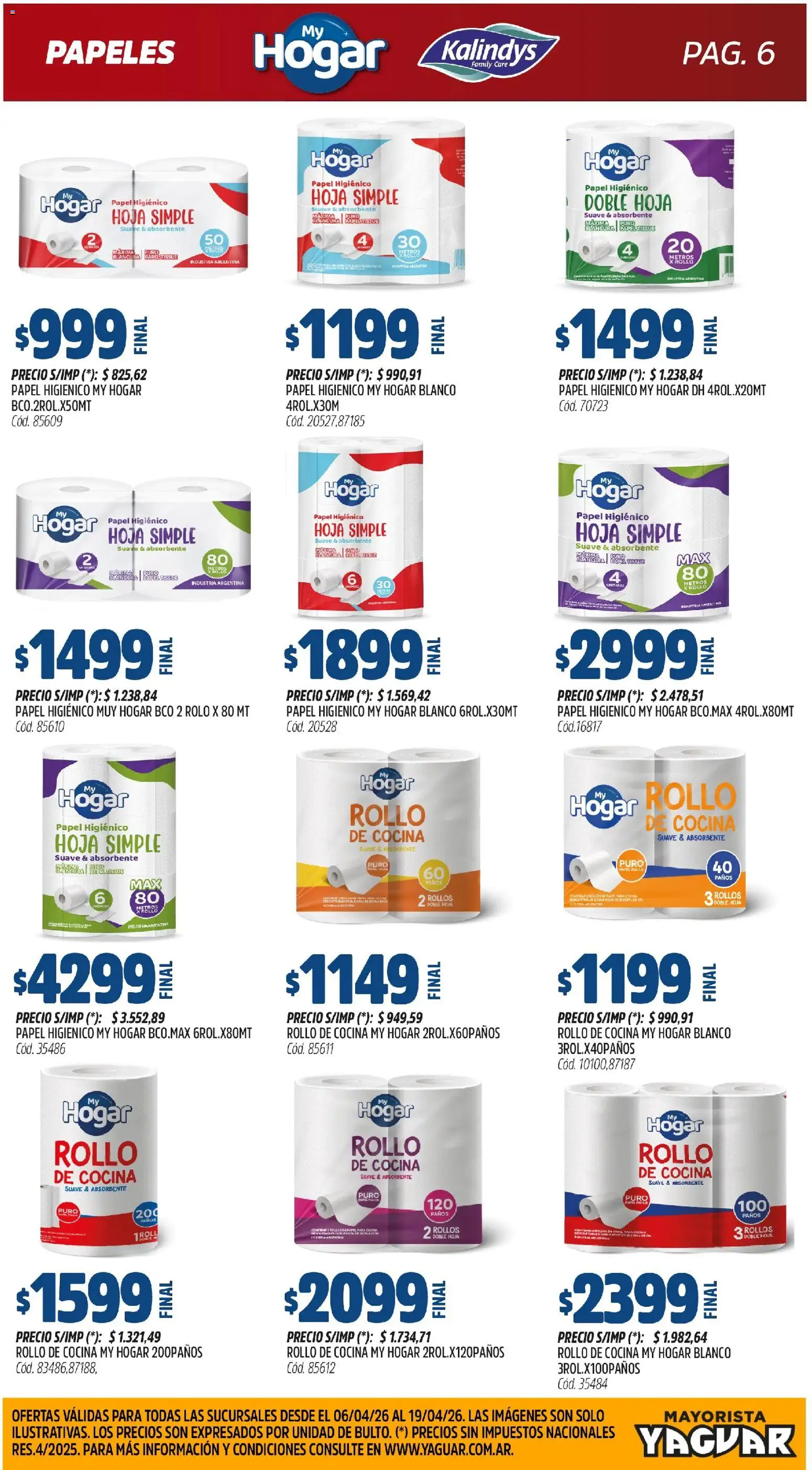 Yaguar - Nuestra calidad, todos los días Buenos Aires │ válido desde el 06.04.2026 | Página: 6