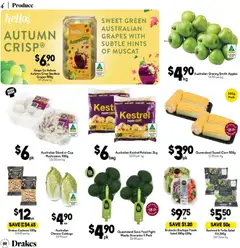 Preview of Drakes catalogue QLD - valid from 08.04.2026 | Page: 4 | Products: Mushrooms, Salad, Beetroot, Cabbage