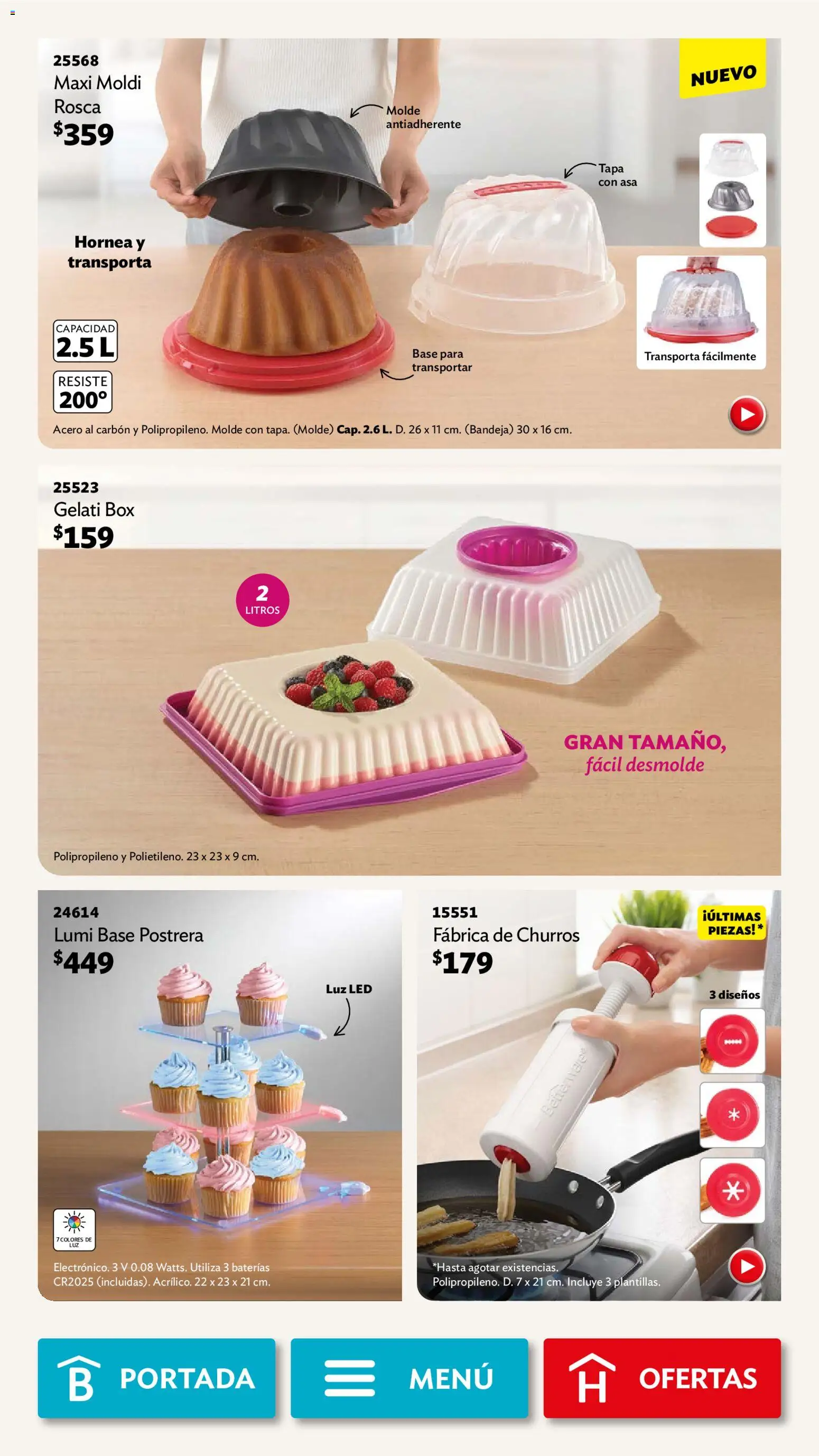 Nuevas ofertas de Betterware válidas en toda la República Mexicana desde el 05.01.2026. ¡Encuentra las mejores ofertas en Betterware campaña 1 2026! | Página: 43 | Productos: Bandeja, Molde