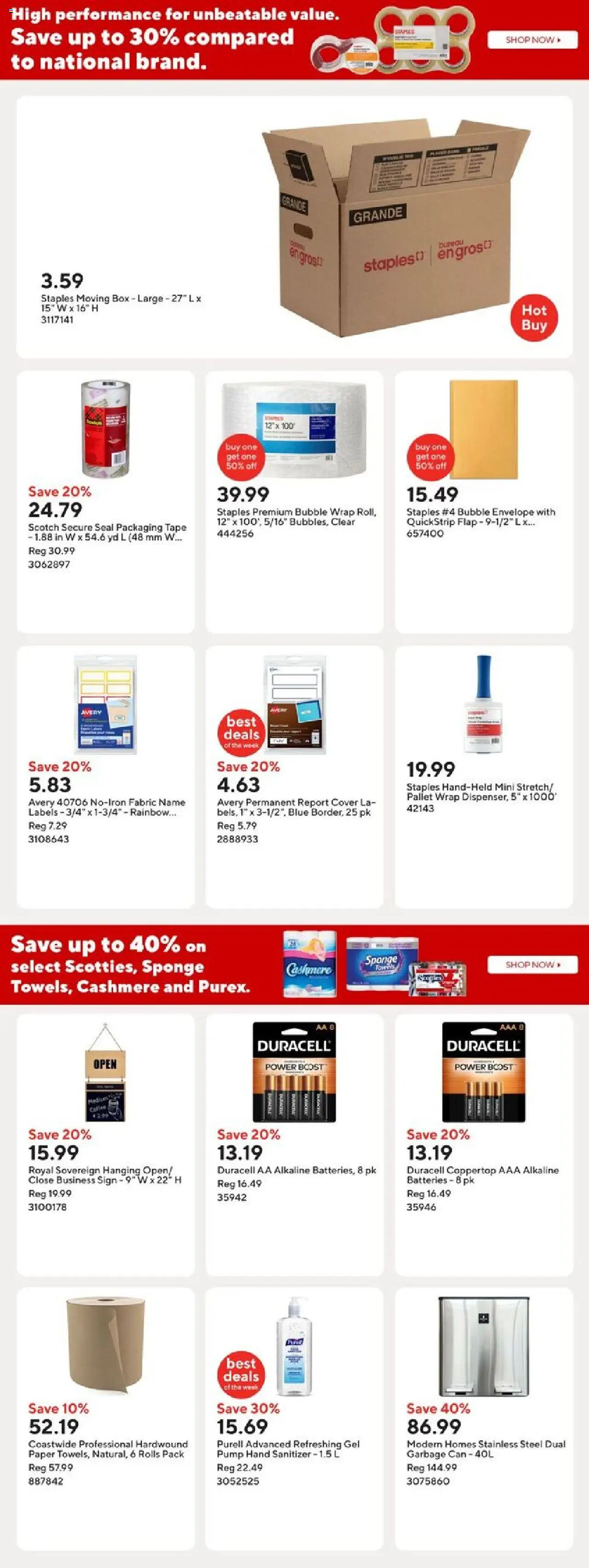 Staples flyer valid from 01.08.2025 | Page: 16 | Products: Sponge, Box, Coffee