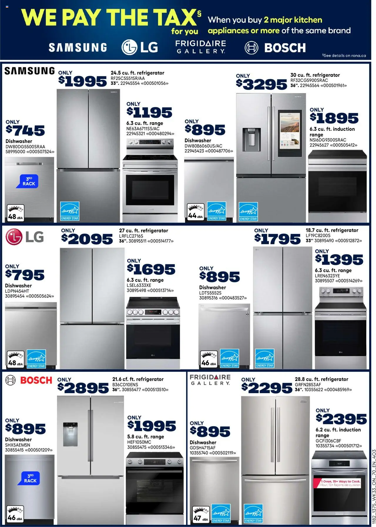 Rona flyer valid from 11.09.2025 | Page: 19 | Products: Refrigerator, Dishwasher